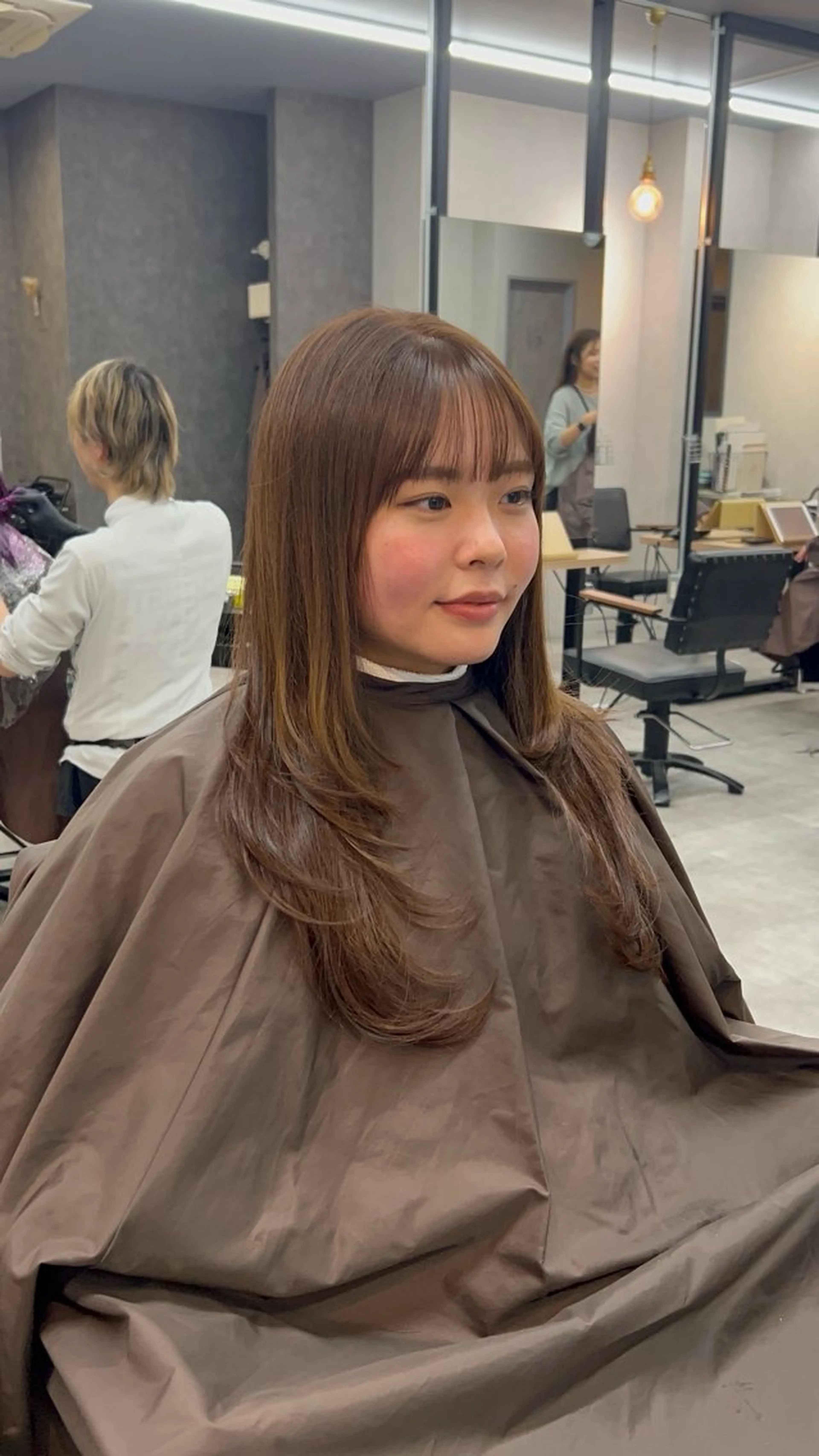 ロング カラー カット ヘアカラー トリートメント いなみね はるきのヘアスタイル