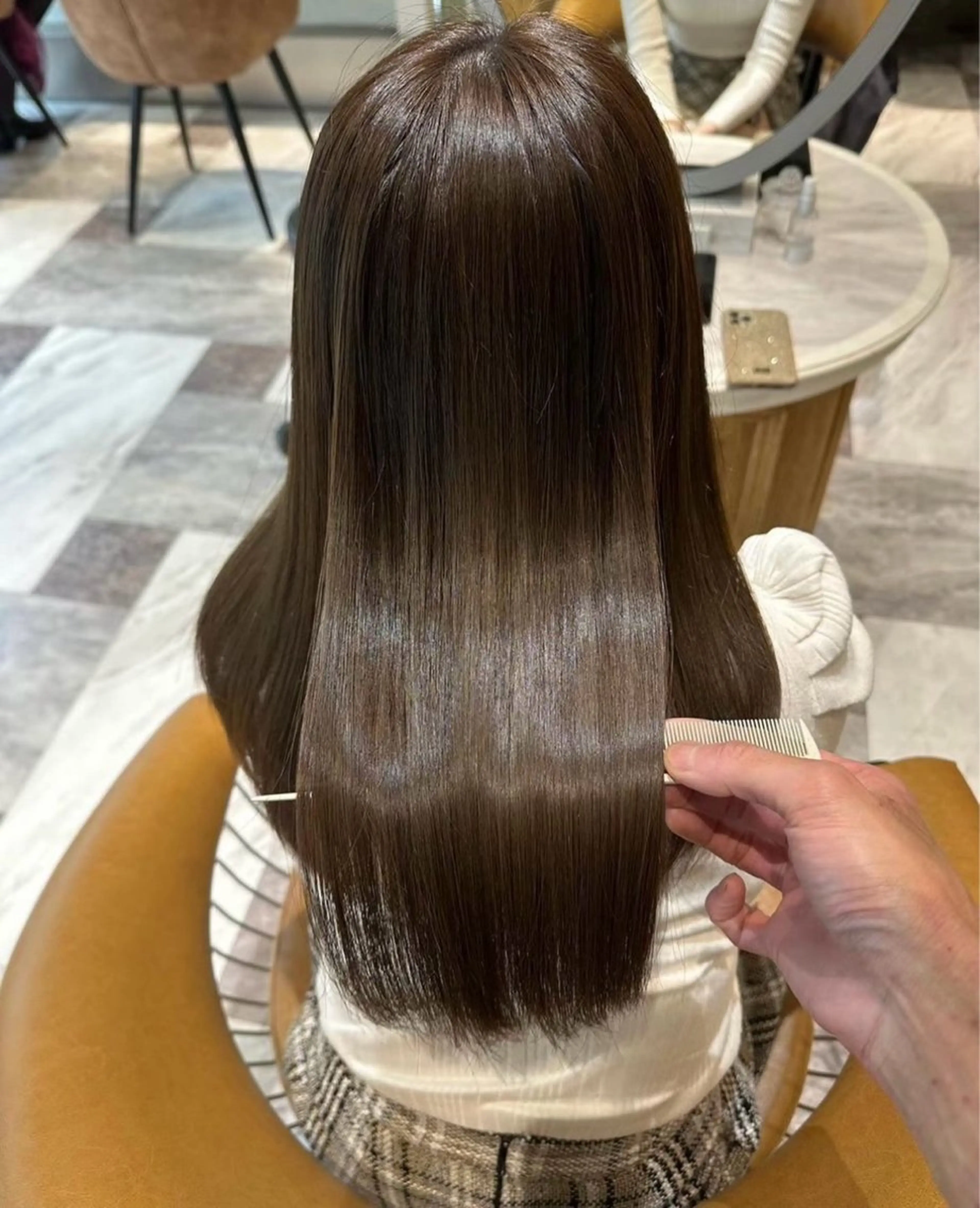 美髪✨️縮毛矯正➕髪質改善1stepトリートメント💜の写真