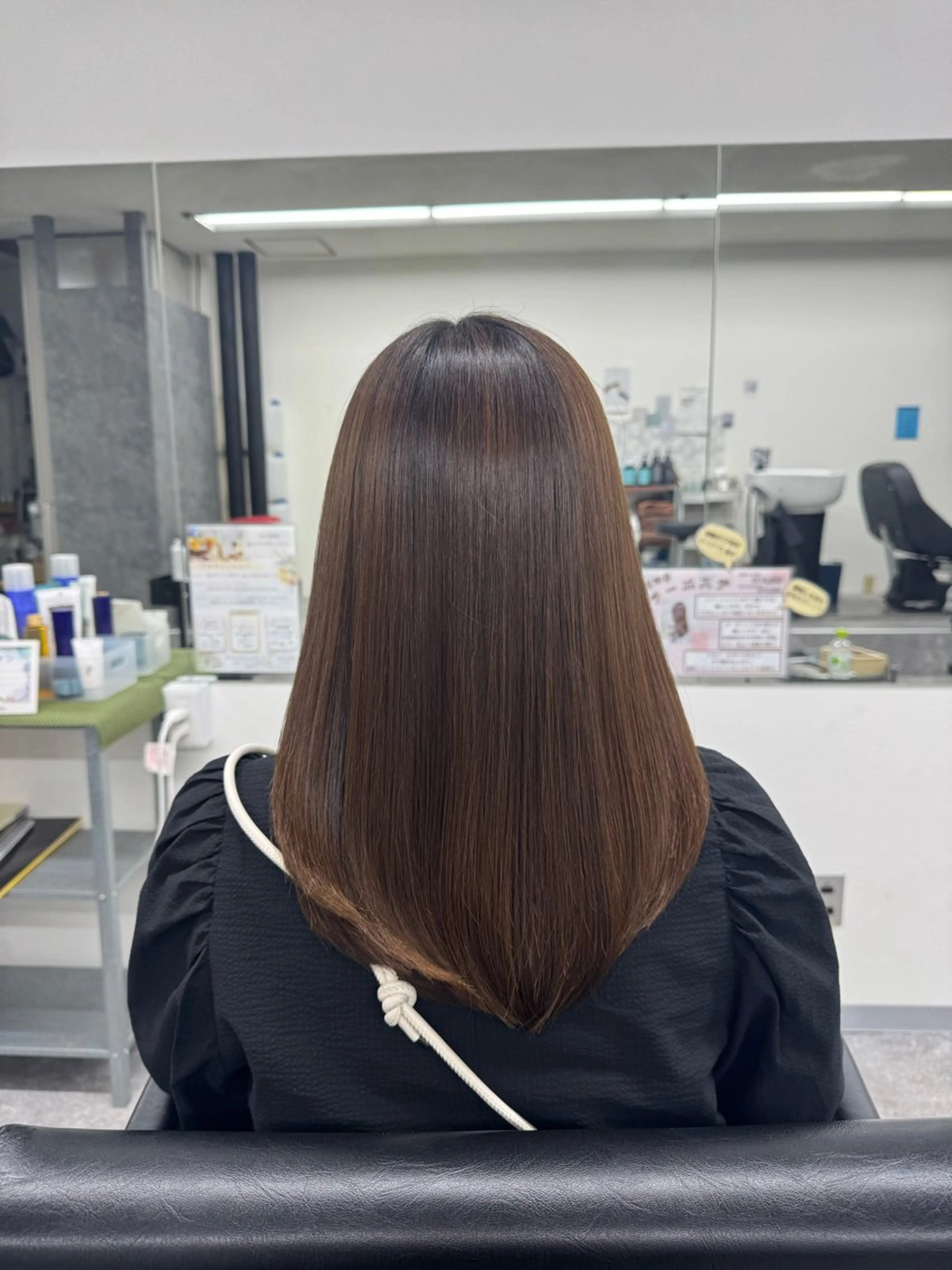 ミディアム 髪質改善 トリートメント 酸熱トリートメント 髪質改善メニュー 長井 美佐子のヘアスタイル