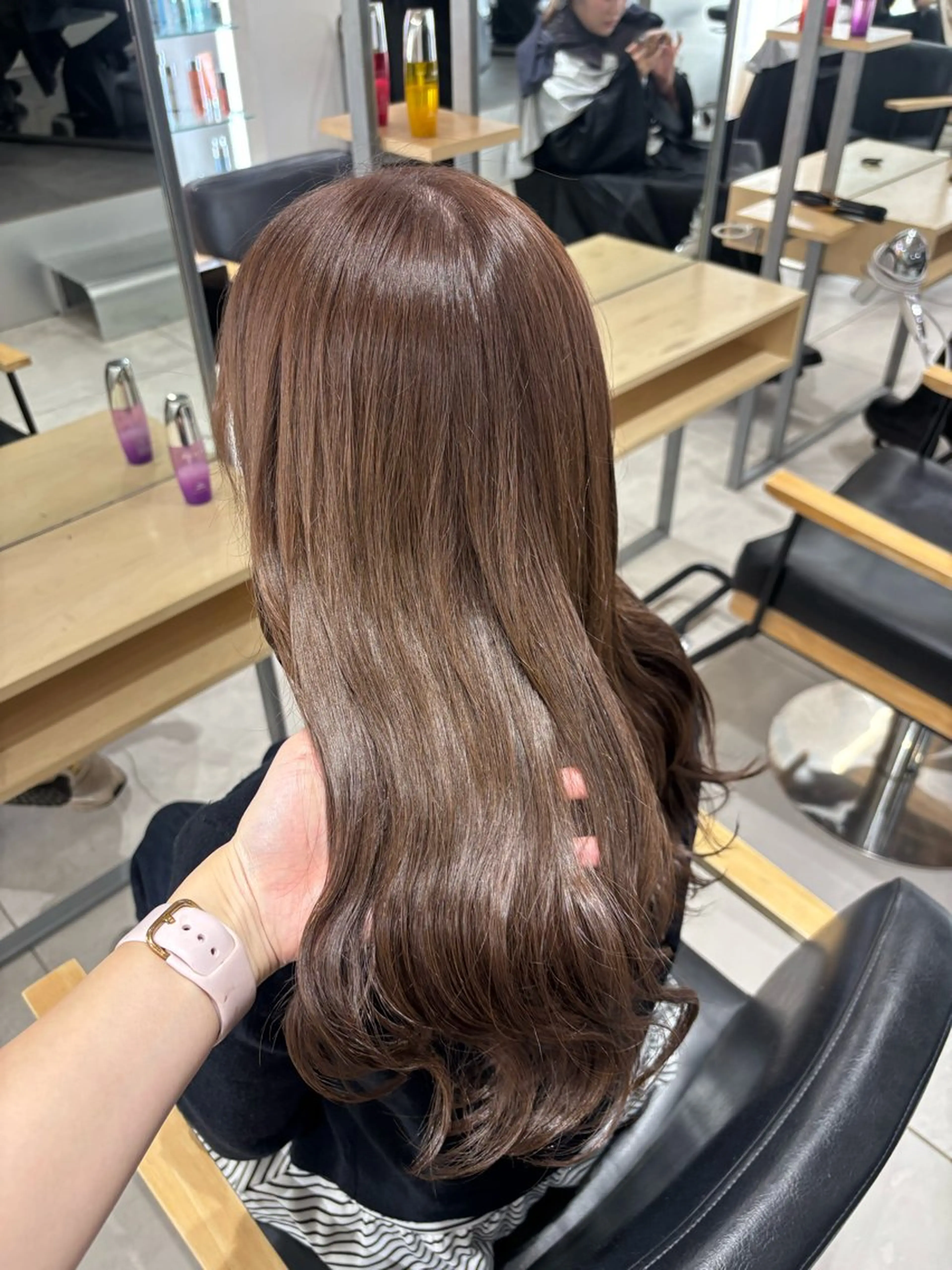 セミロング カラー ヘアアレンジ ヘアカラー ヘッドスパ ヘアセット ベージュ/グレージュ 🧸あやか/表参道のヘアスタイル