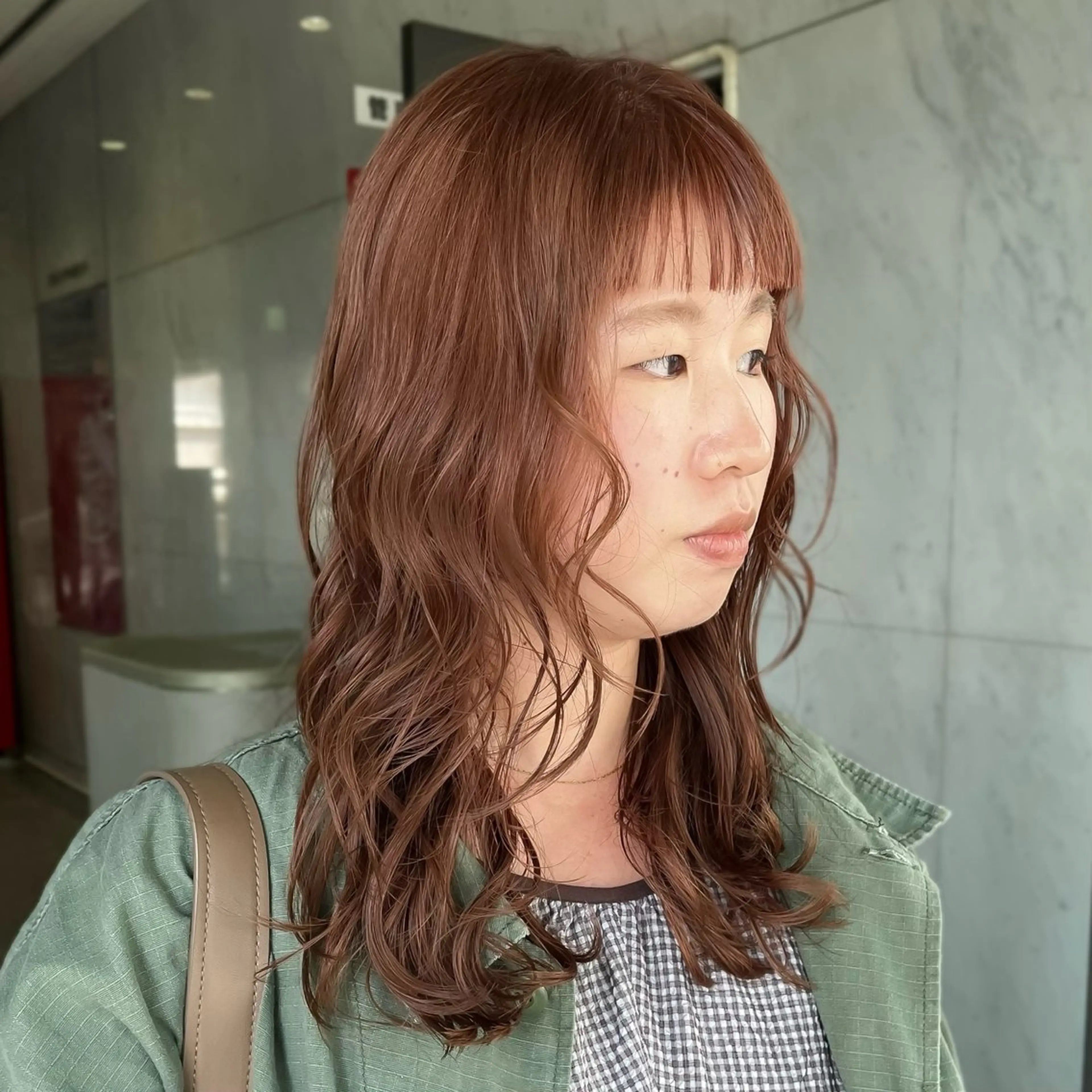 ミディアム カット ヘアカラー たおちゃん／レイヤー ／透明感カラーのヘアスタイル