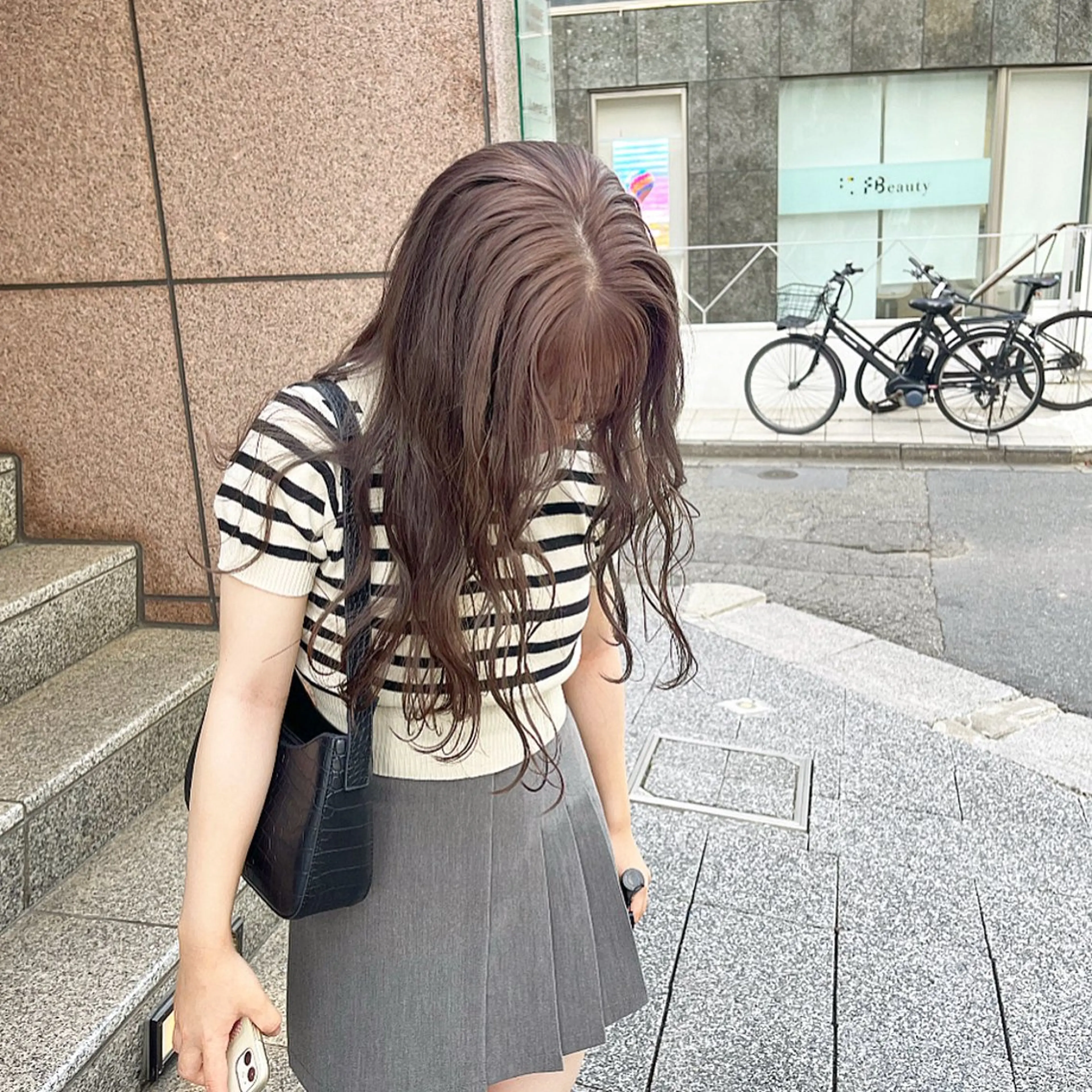 セミロング カラー カット ヘアカラー トリートメント オリーブ/縮毛♡ Natsuno🩰のヘアスタイル