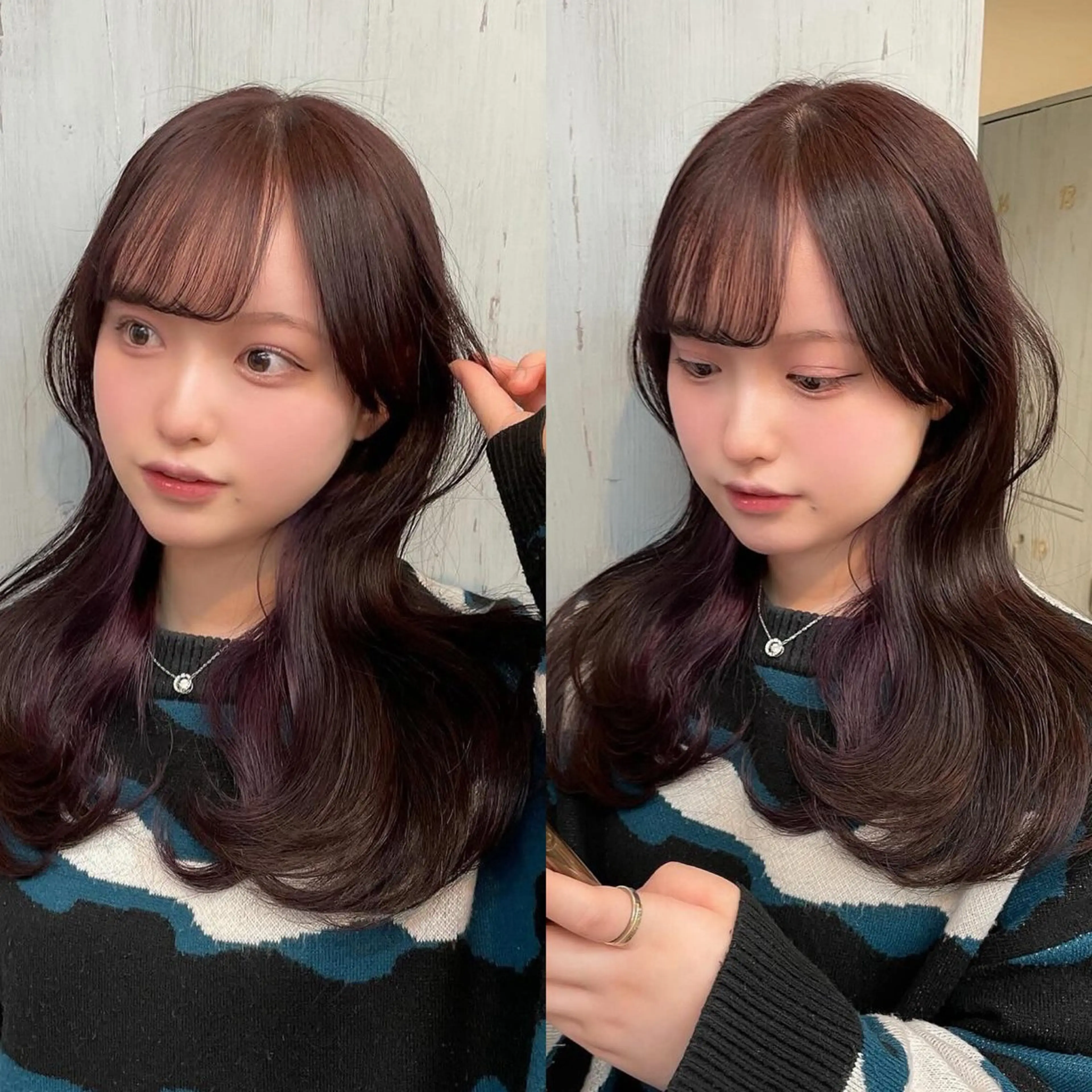 ロング 韓国ヘア🤍🇰🇷 ‪🫶🏻吉満のヘアスタイル