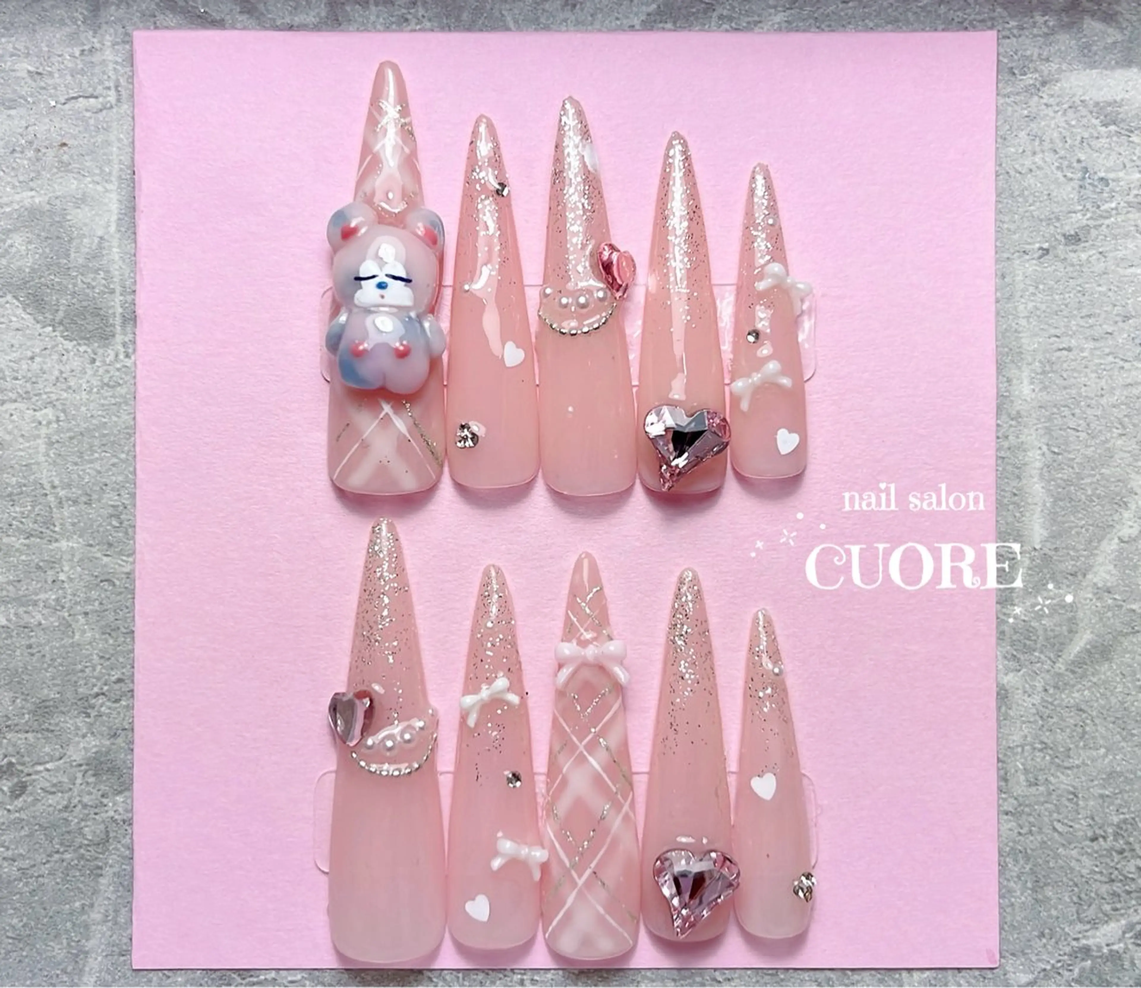 ネイル ネイルチップ ワンホンネイル ハンドネイル nail salon CUOREのネイルデザイン