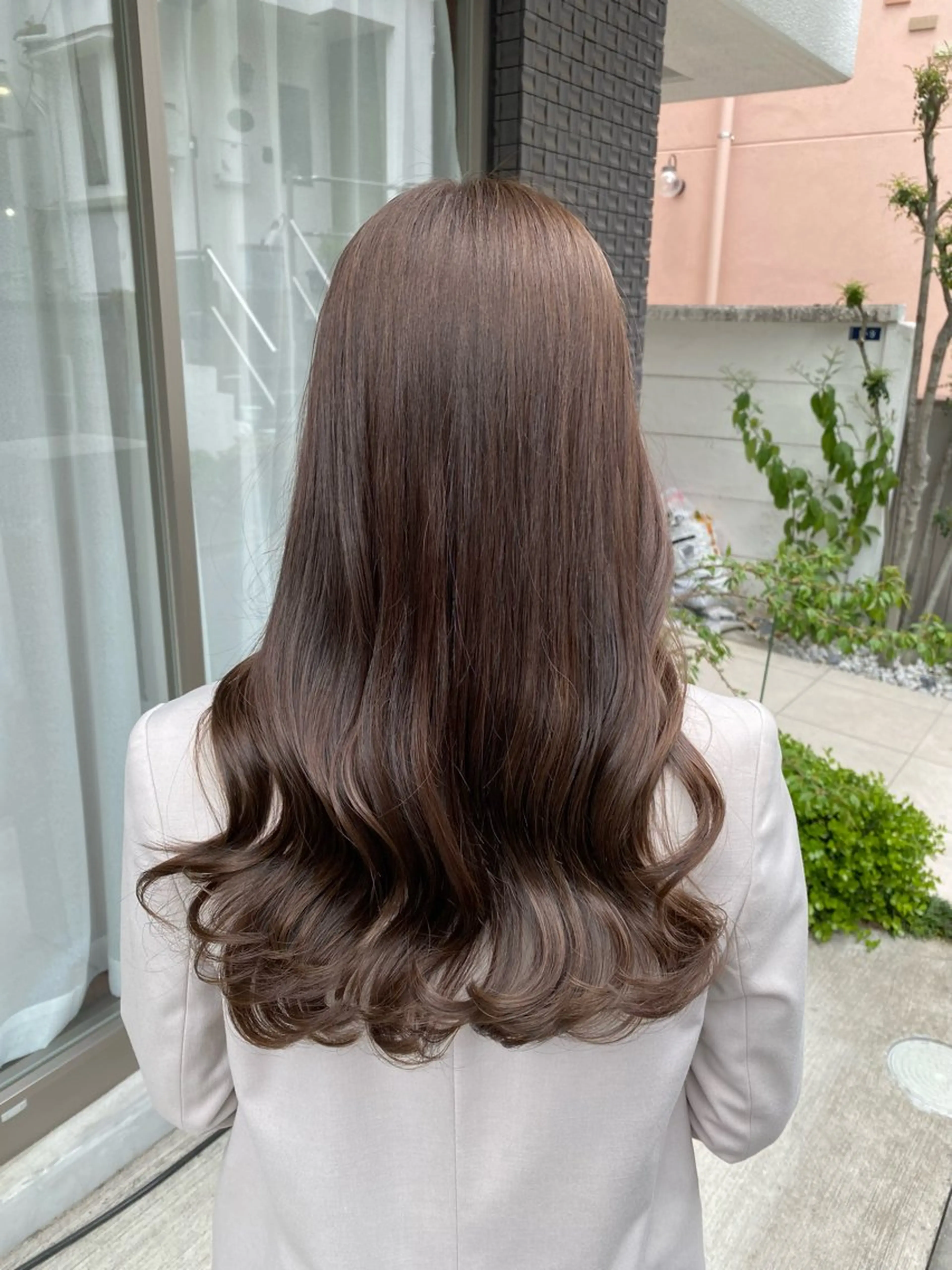 セミロング カラー アッシュ ベージュカラー カット ヘアカラー トリートメント グレージュ/レイヤー /韓国ヘア/RISAのヘアスタイル