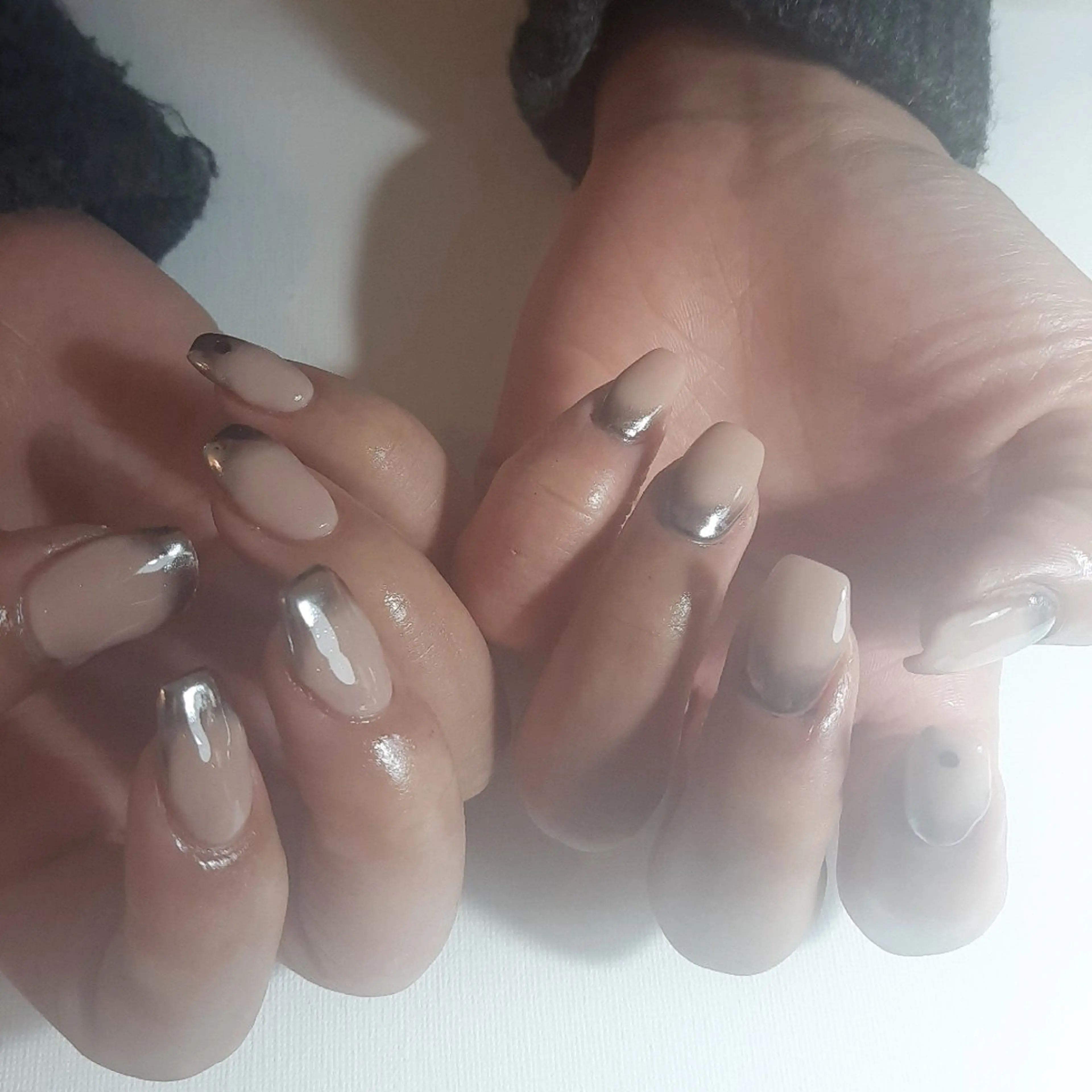 ネイル ジェルネイル グラデーション 持ち込み ピンク ピンクベージュ ハンドネイル owlnail /持込みデザイン専門のネイルデザイン