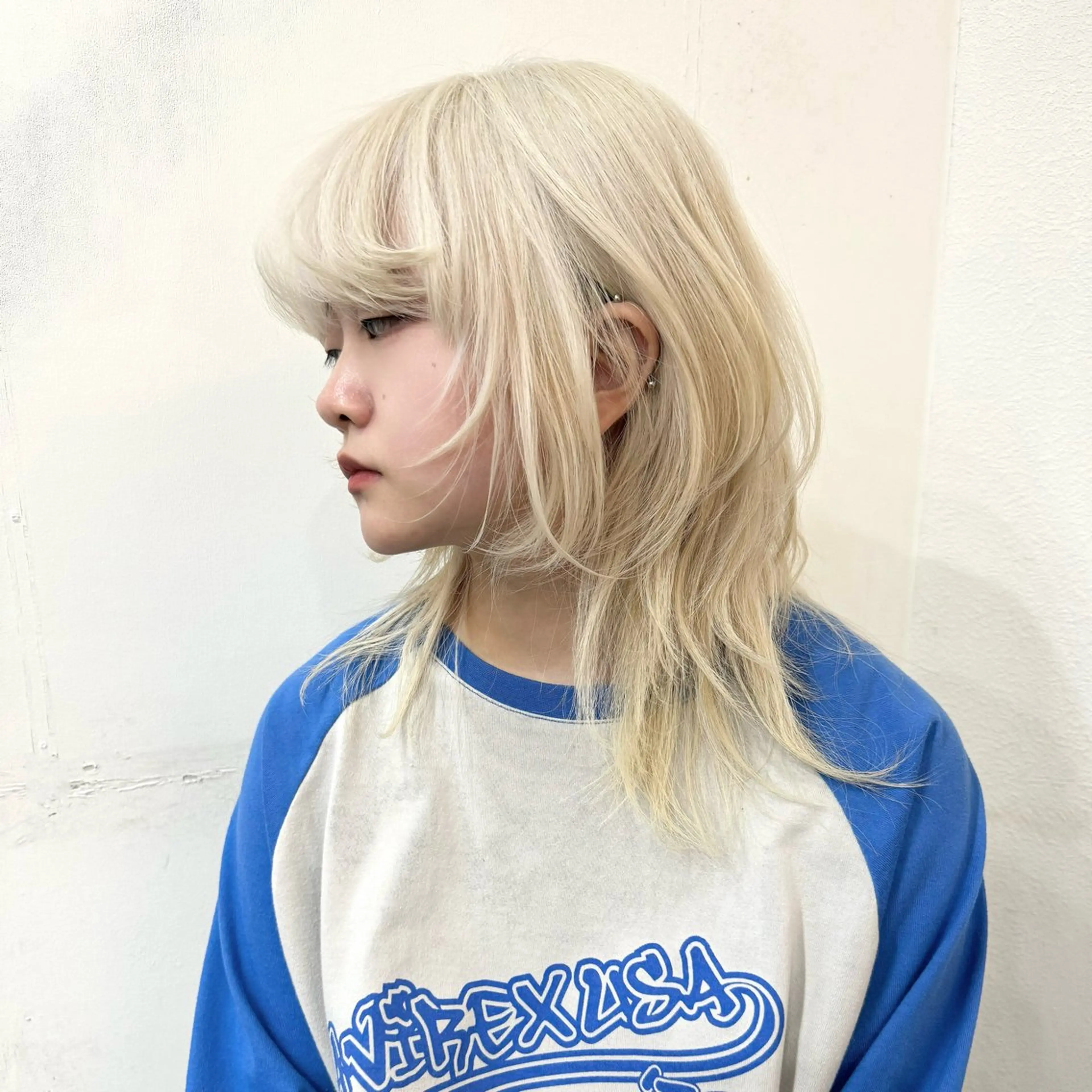 ミディアム カラー エクステモデル募集 💗大阪梅田/川上のヘアスタイル