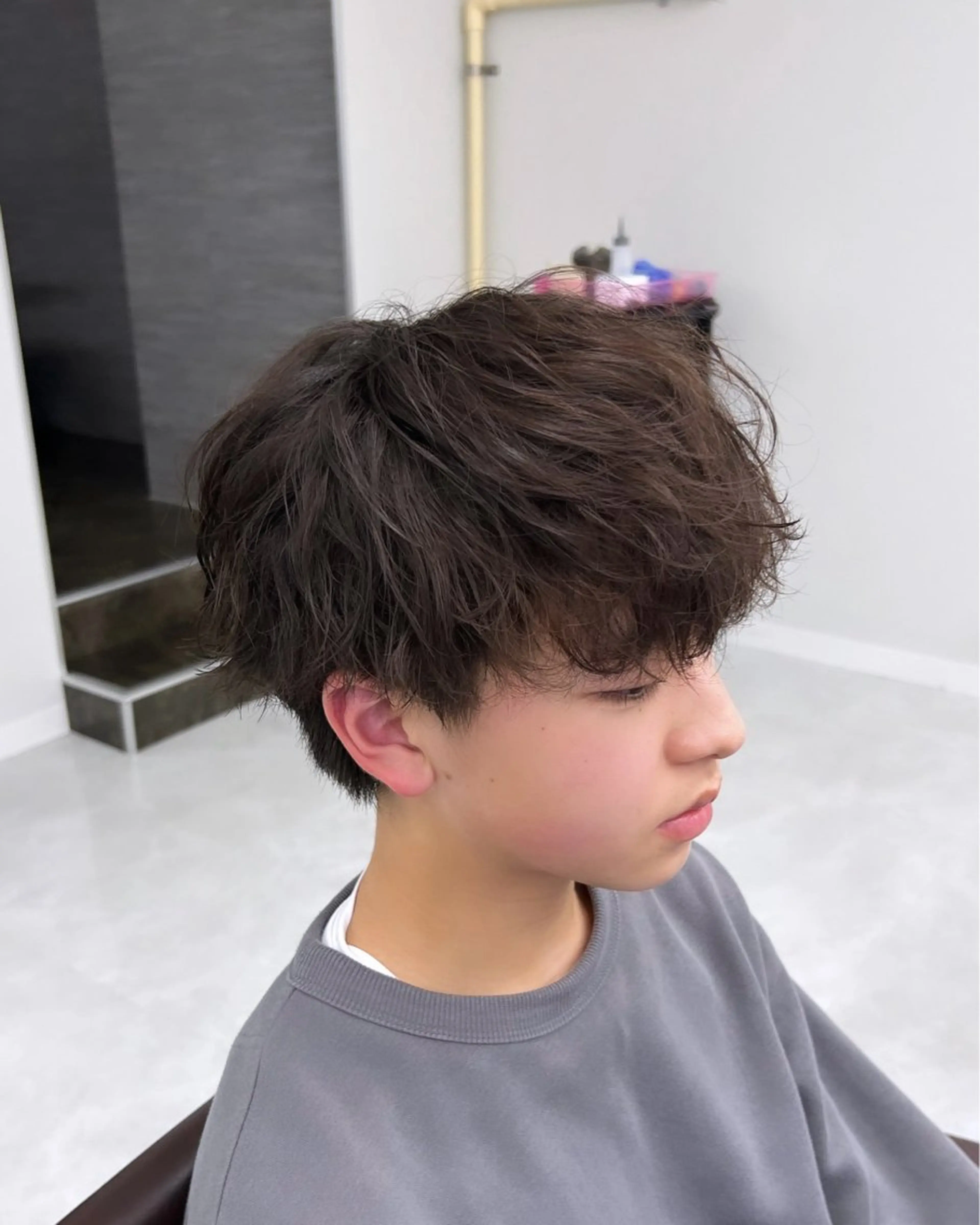 パーマ メンズ カット トリートメント ヘアセット シャドウパーマ/ メンズ/KENTAのヘアスタイル