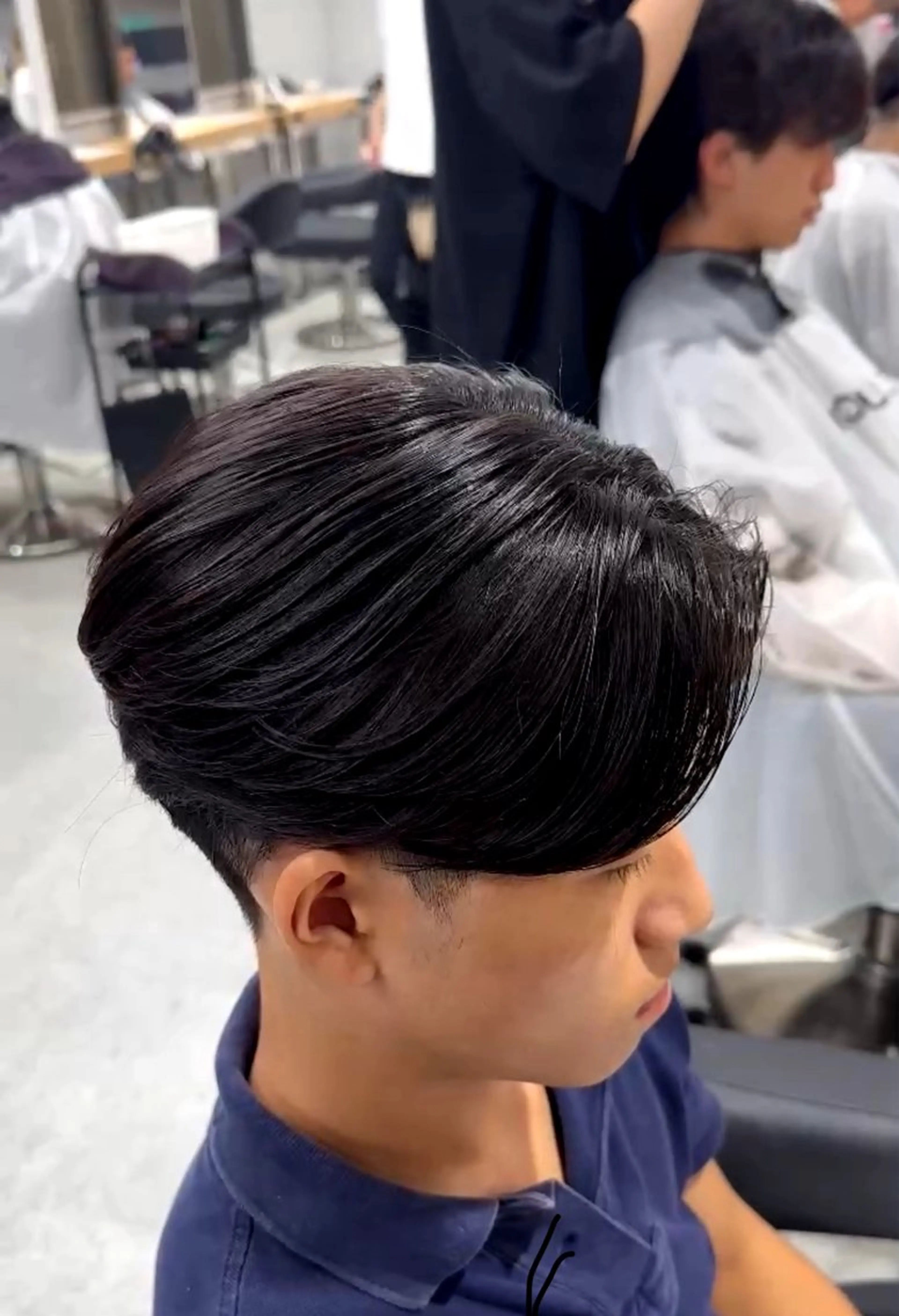 パーマ メンズ センターパート フェザーパーマ メンズハイライト メンズメッシュ マッシュ センターパート/フェ ザー🔥SHUYAのヘアスタイル