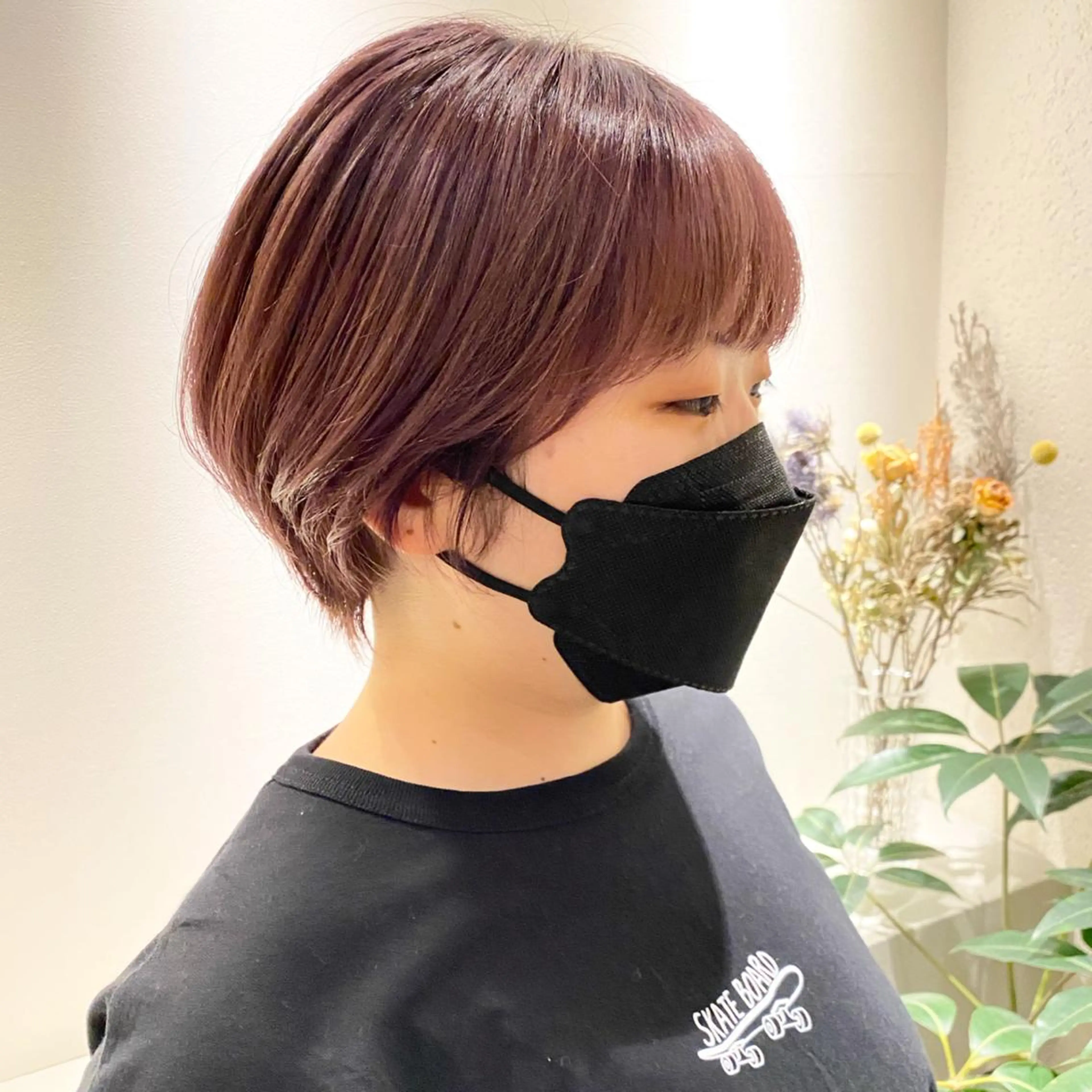 ショート アッシュ ボブ 髪質改善 レイヤーカット ショートヘア カット ヘアカラー ショート〜ミディアム 喜多司のヘアスタイル