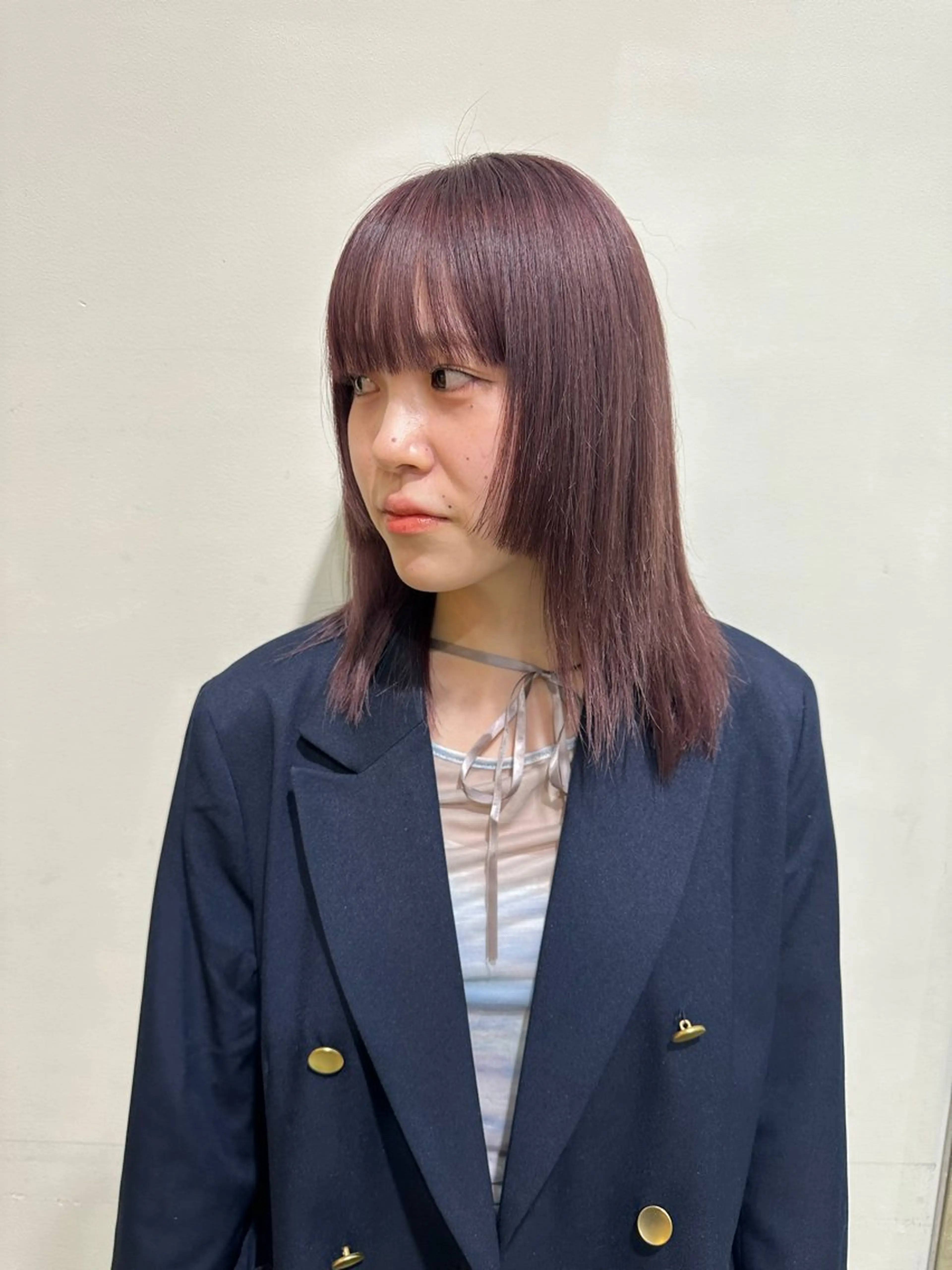 ミディアム 酒徳 唯斗のヘアスタイル