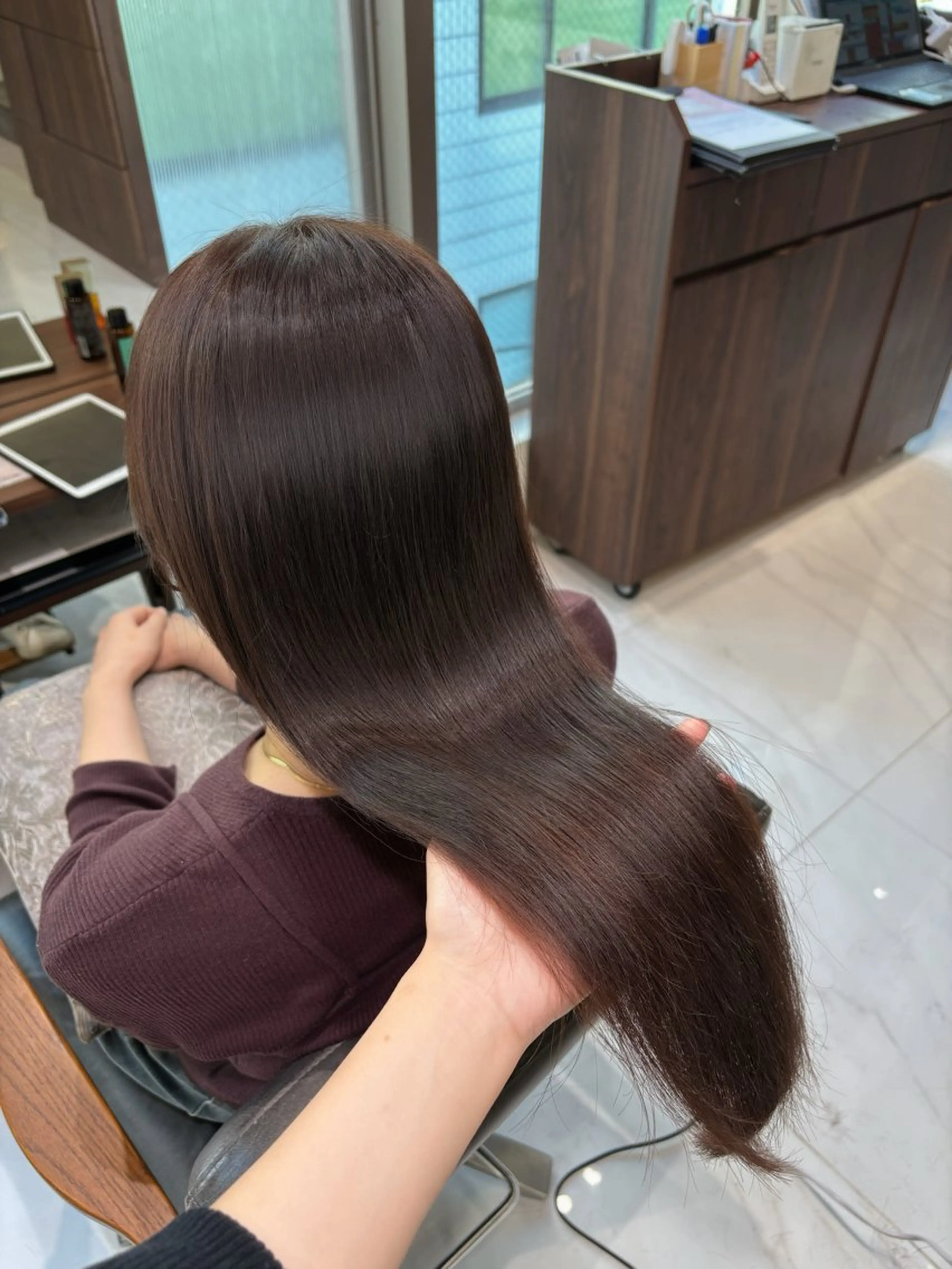 カラー 透明感カラー 髪質改善 カット ヘアカラー トリートメント momo🍑/顔周り カット指名No.1のヘアスタイル