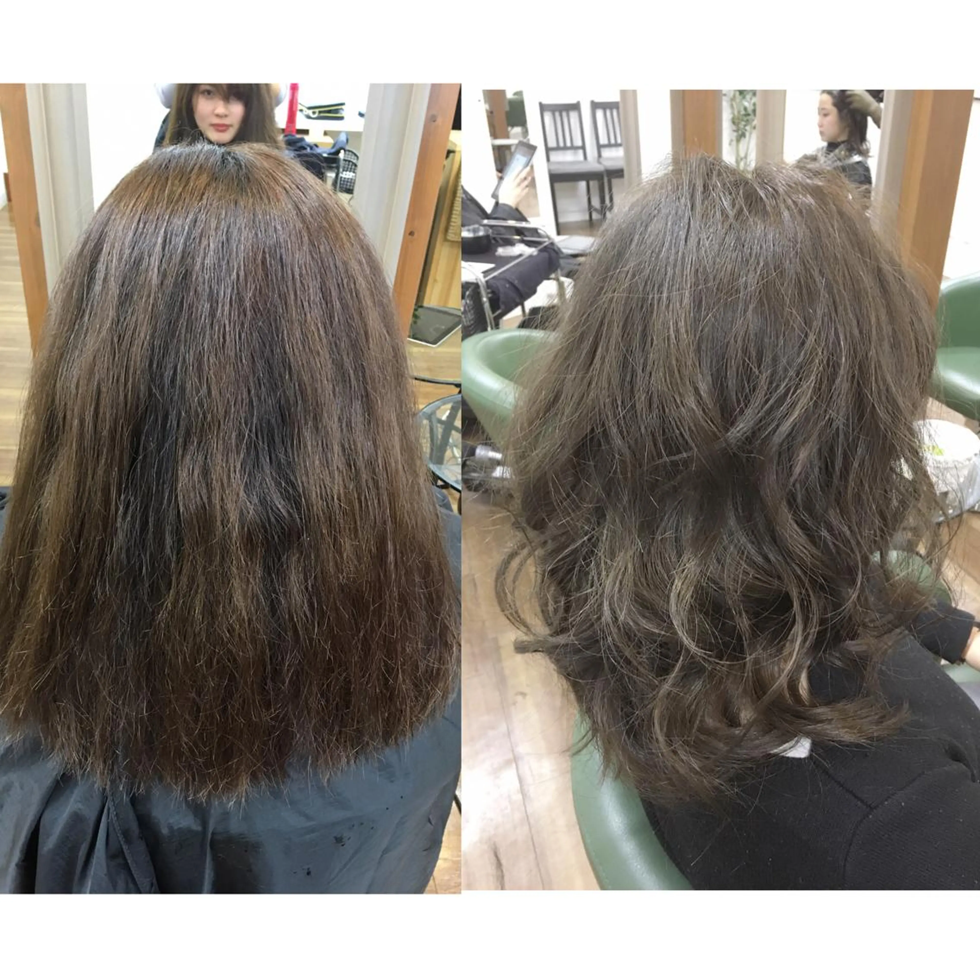 セミロング カラー ヘアアレンジ イルミナカラー PALETTE(パレット)所属・SHIORI💜口コ ミNo.1艶カラーのヘアスタイル