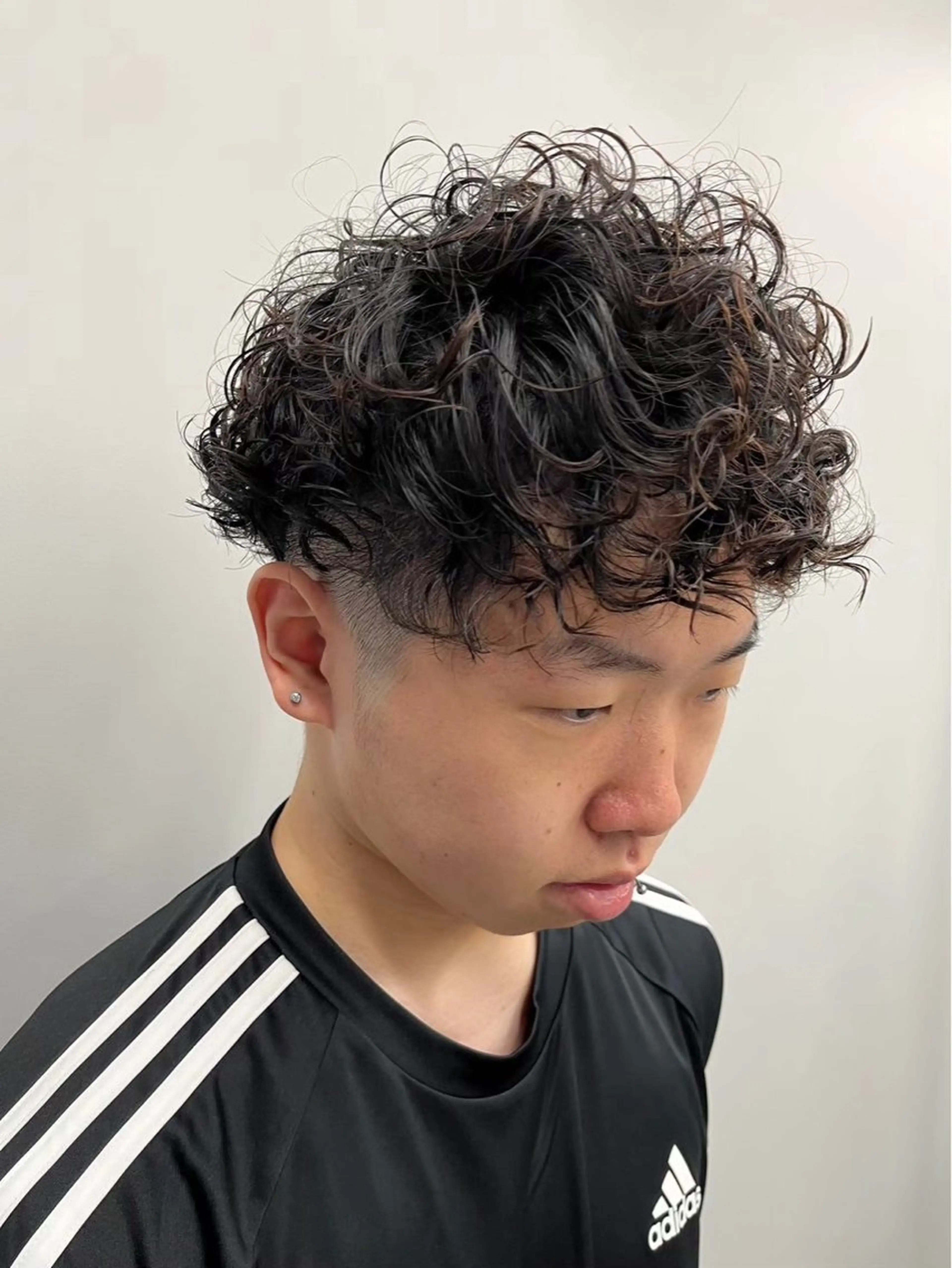 ショート パーマ メンズ カット パーマ ニュアンスパーマ/ ウルフ/ときなのヘアスタイル