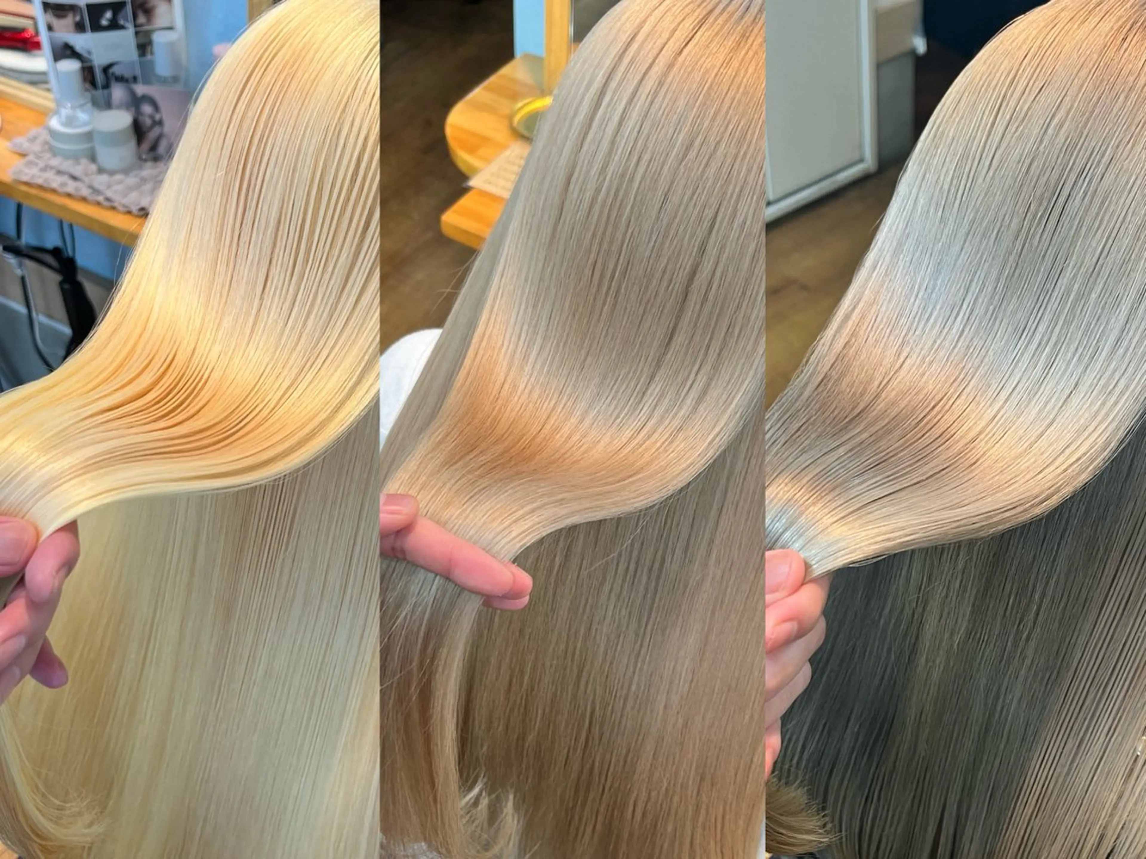 🧸ハイトーン希望の方🧸ブリーチ2回＋カラー＋髪質改善トリートメントの写真