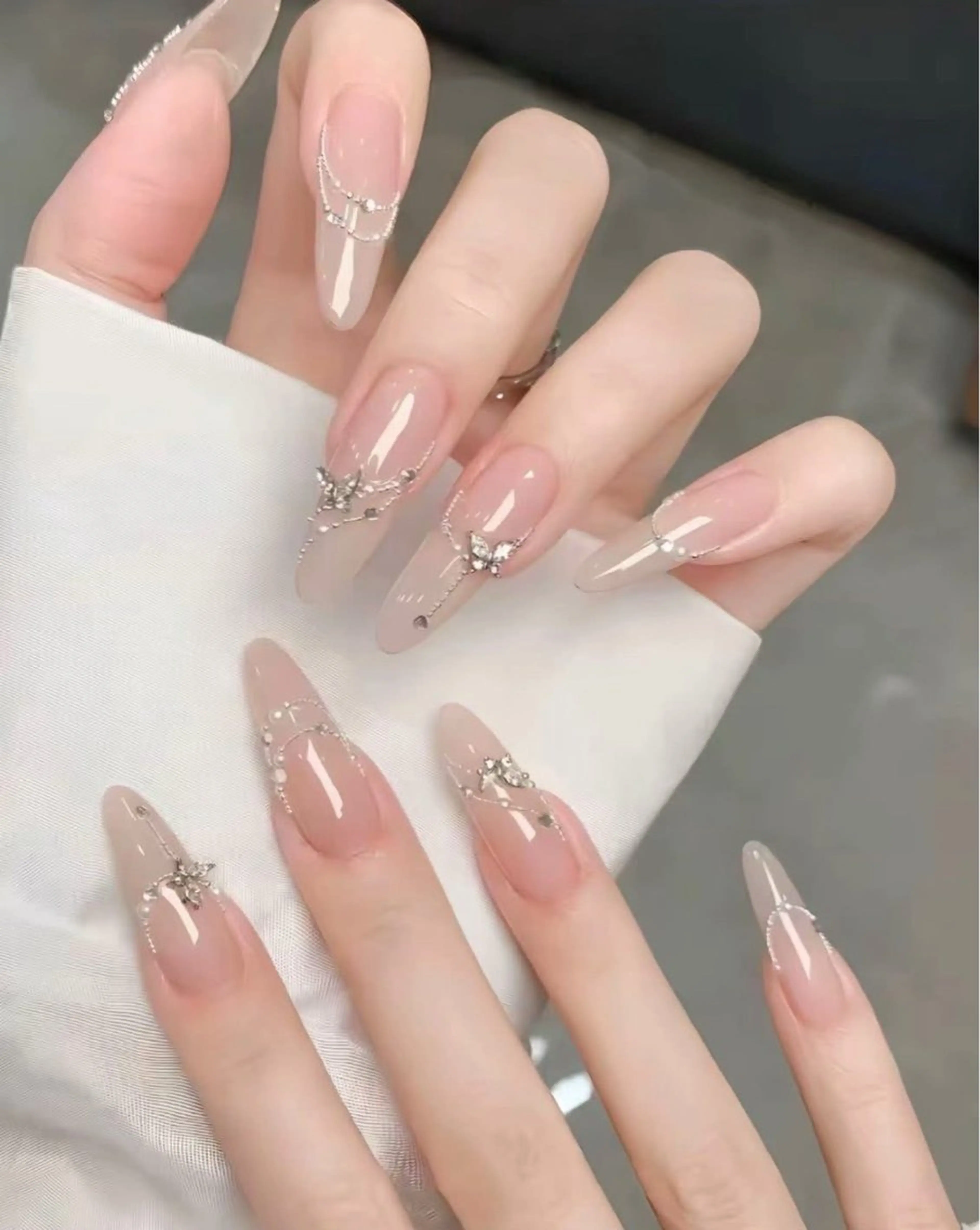 ネイル 長さ出し フットネイル 韓国ネイル 夏ネイル ハンドネイル ハンドケア Kawaii Chiba nailのネイルデザイン