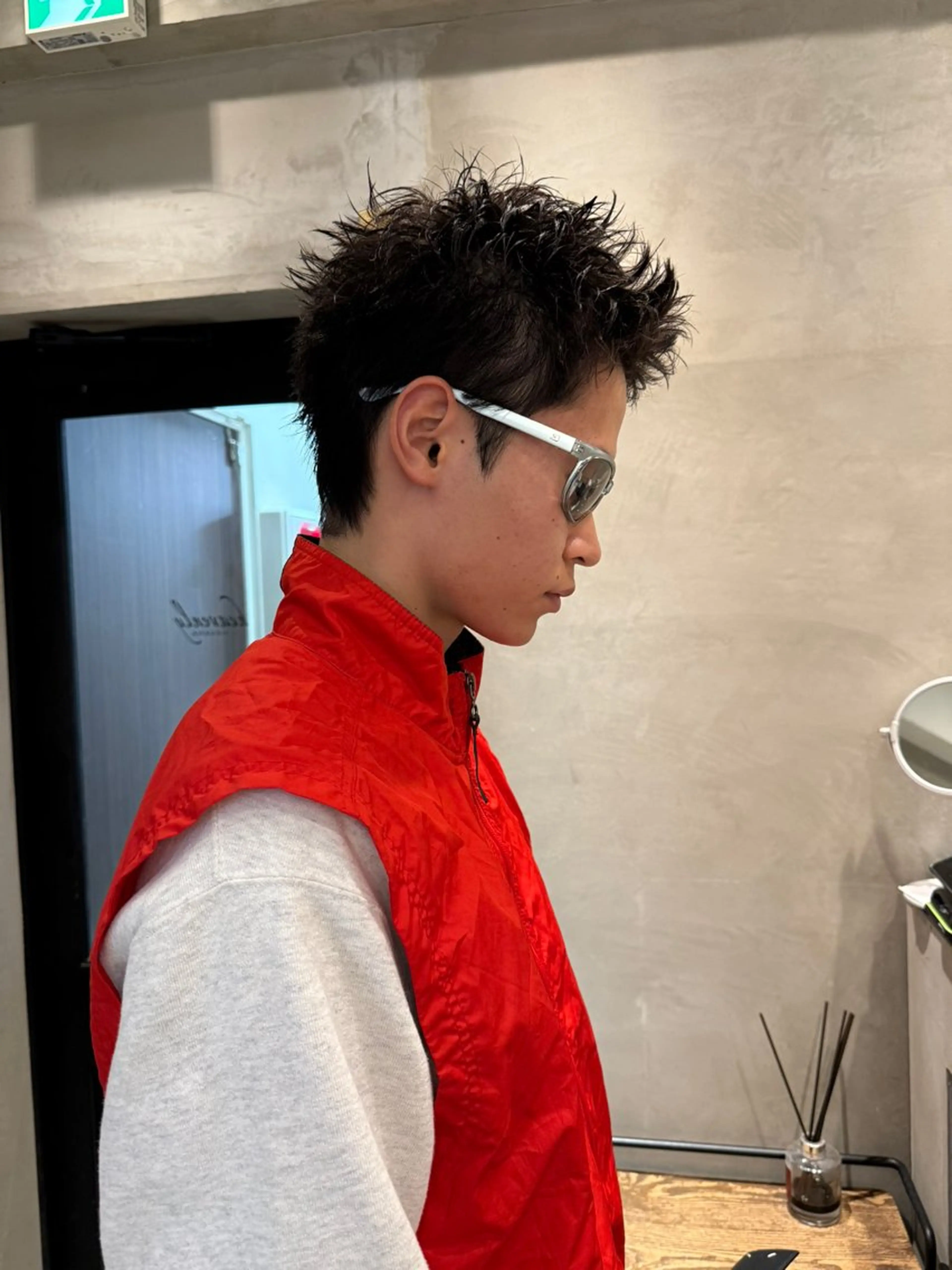 ショート パーマ メンズ メンズパーマ スパイキーショート ショートヘア カット パーマ heavenly by HAVANA新宿所属・メンズショート/ピン パーマ/新宿/フウガのヘアスタイル