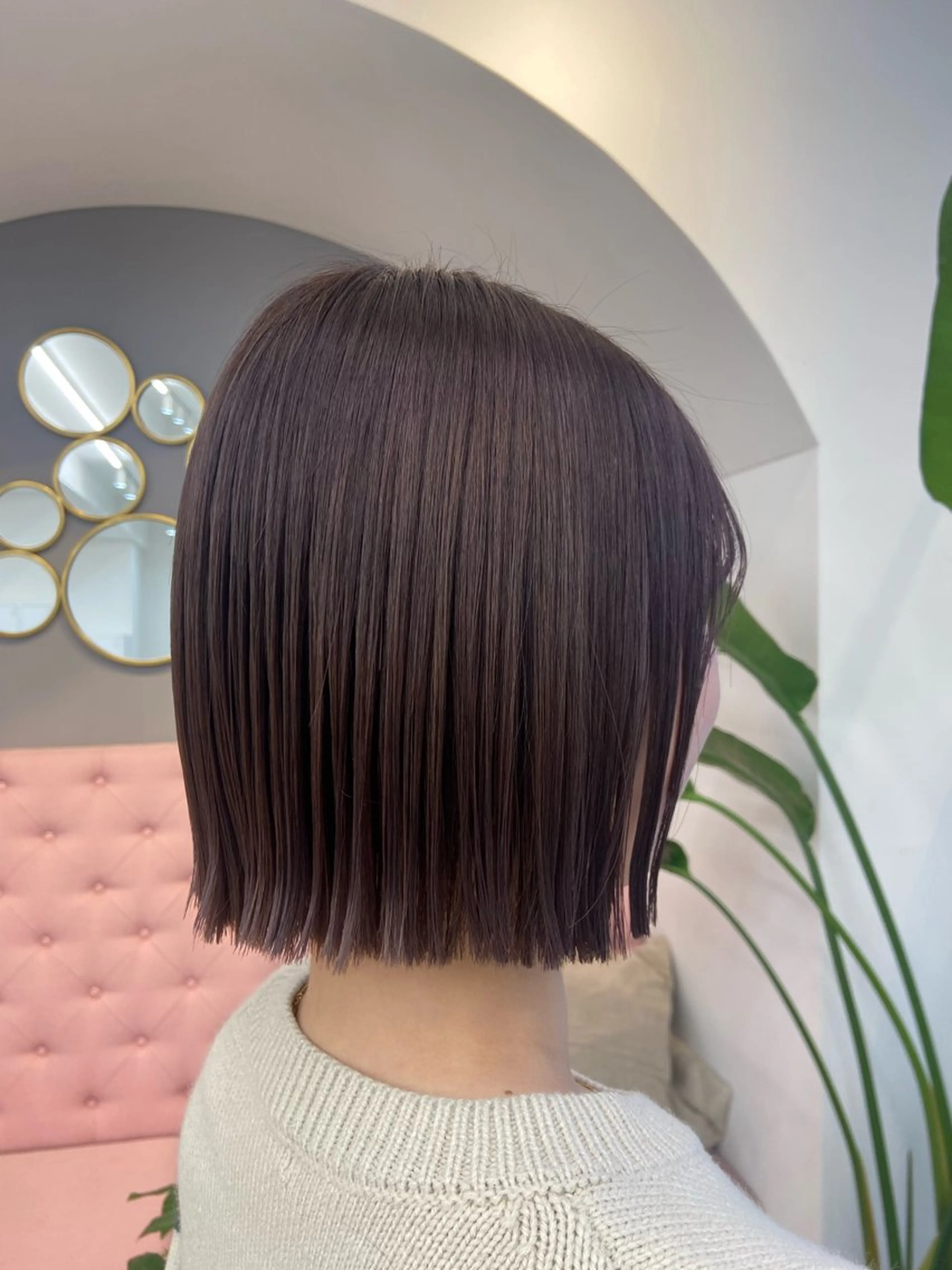 ミディアム カラー ヘアアレンジ ラベンダーカラー ボブ 似合わせカット ショート口コミ No.１カット/徹平のヘアスタイル