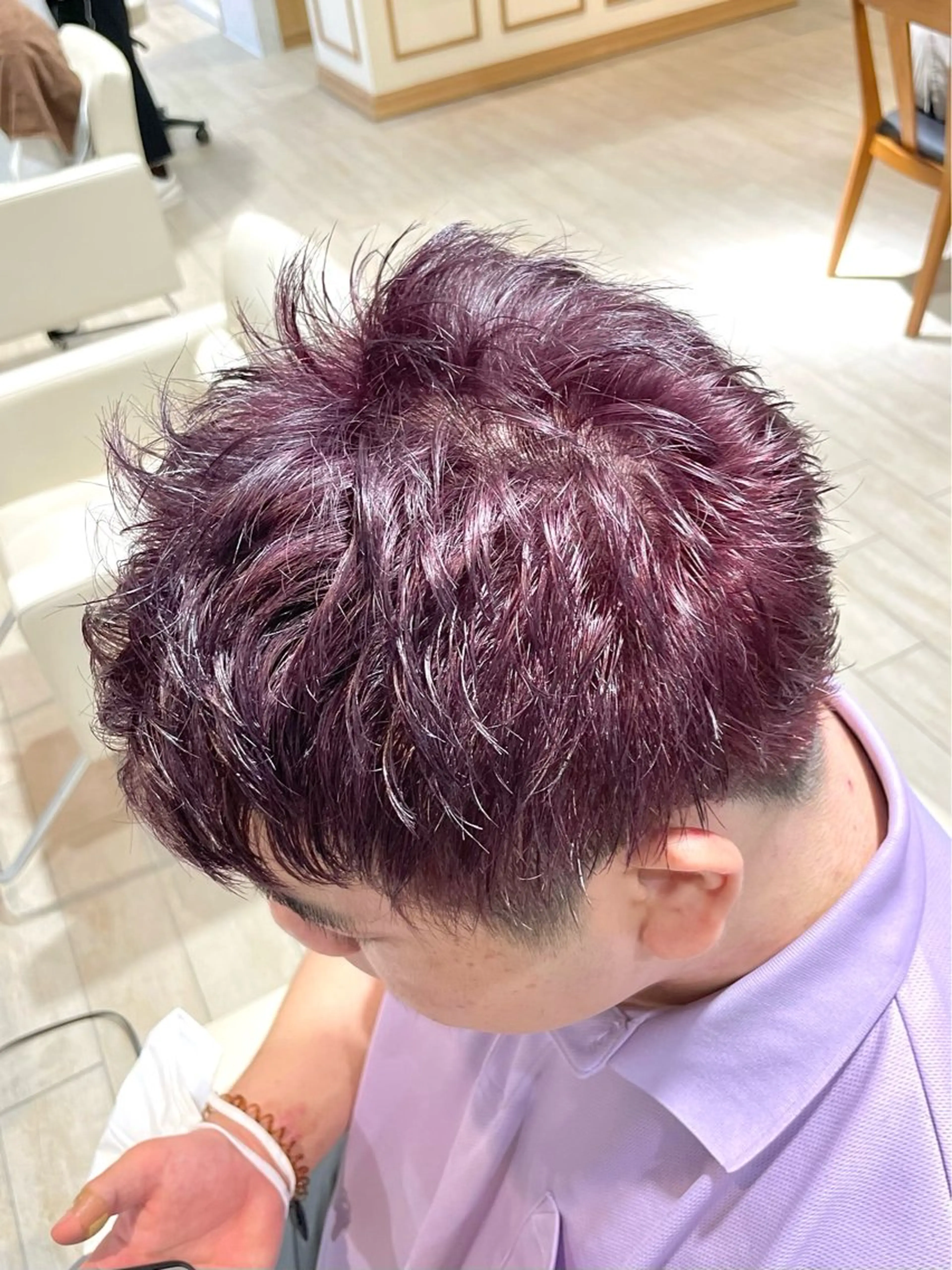 メンズ カット ヘアカラー 🐝メンズハイライト …Rioのヘアスタイル