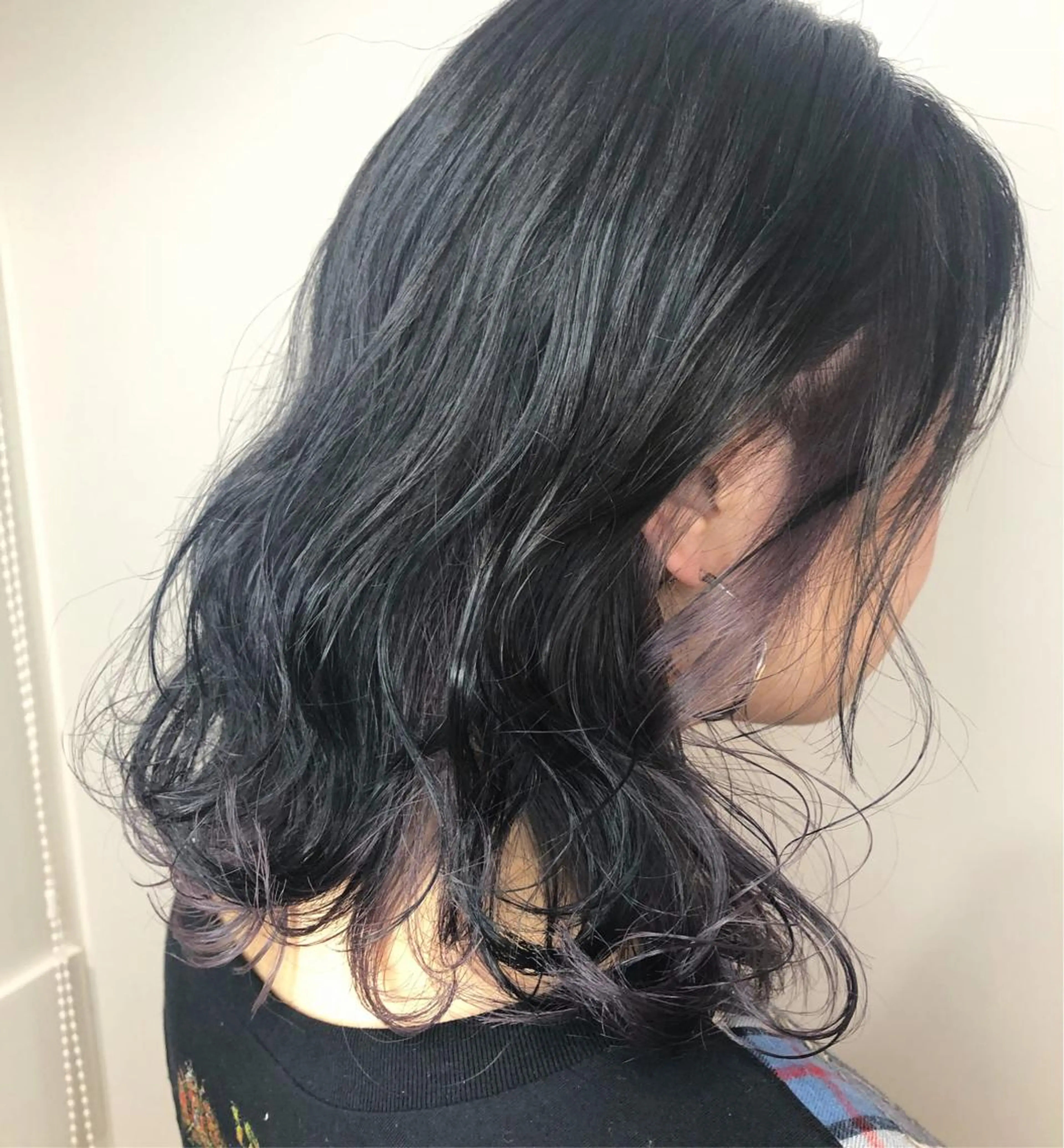 ミディアム パープルカラー ヘアカラー sano sayakaのヘアスタイル