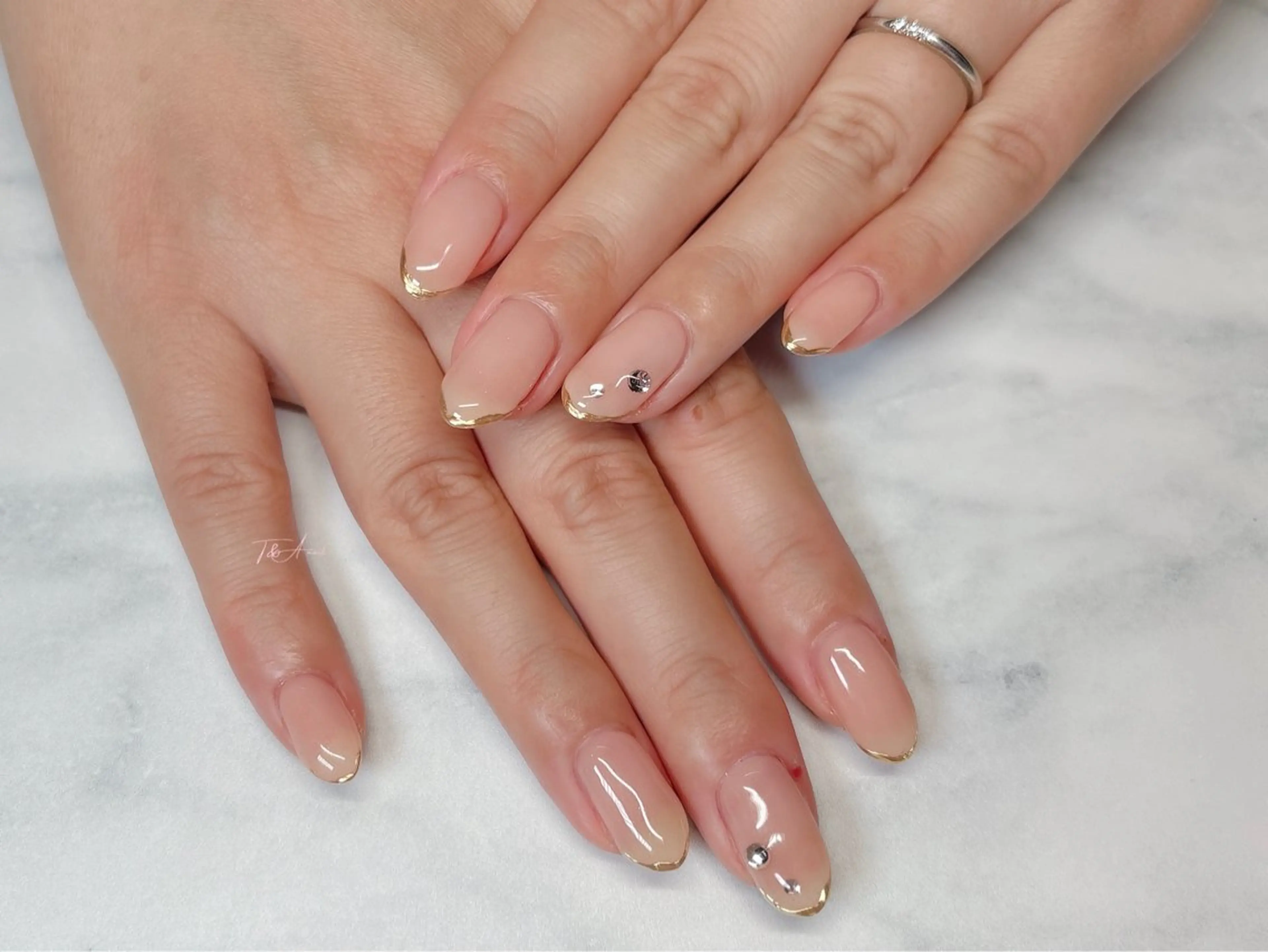 ネイル ジェルネイル オフィスネイル スカルプネイル シンプルネイル T&A nailのネイルデザイン