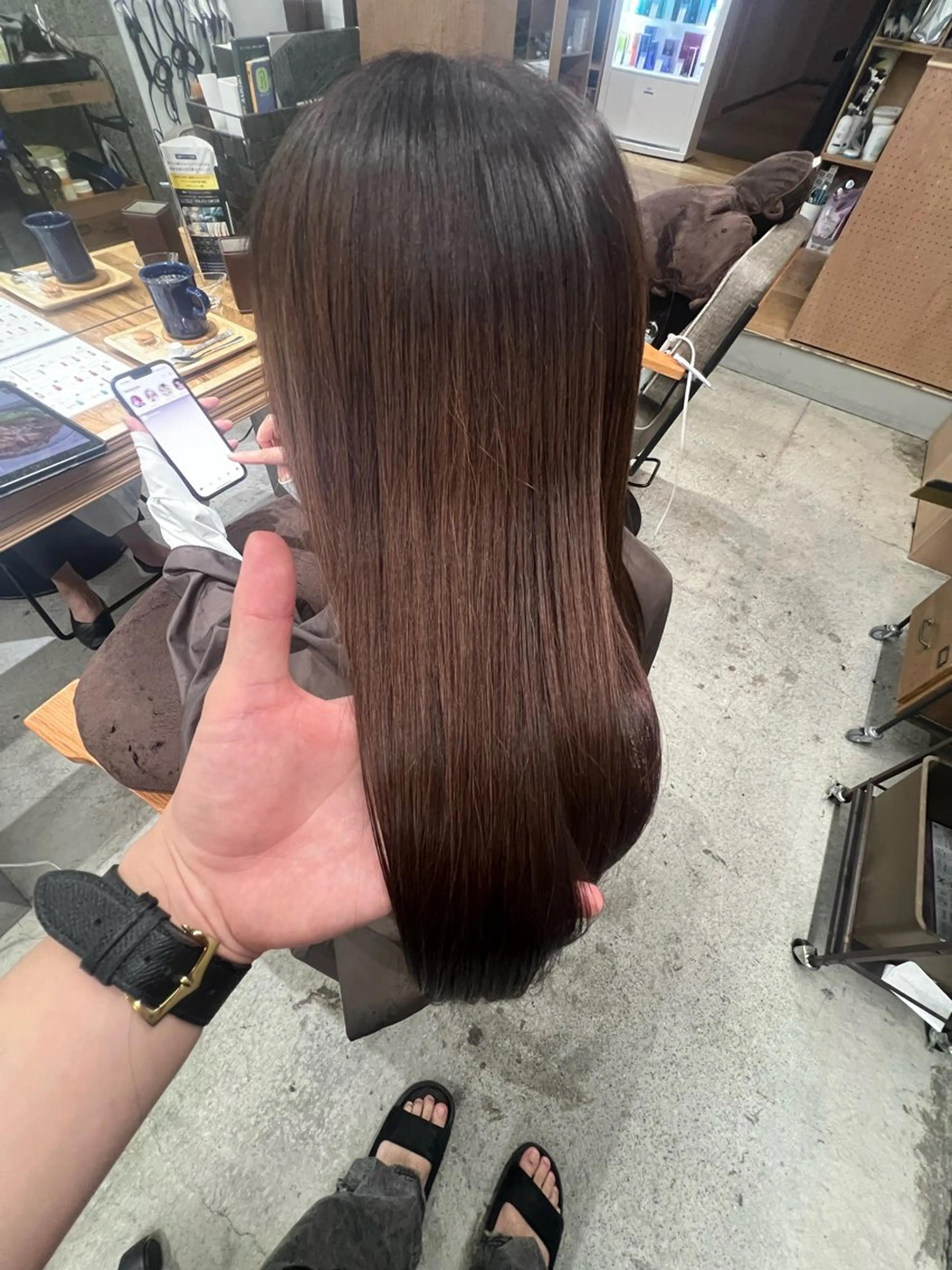 ロング ヘアカラー トリートメント 髪質改善 カラーJILLのヘアスタイル