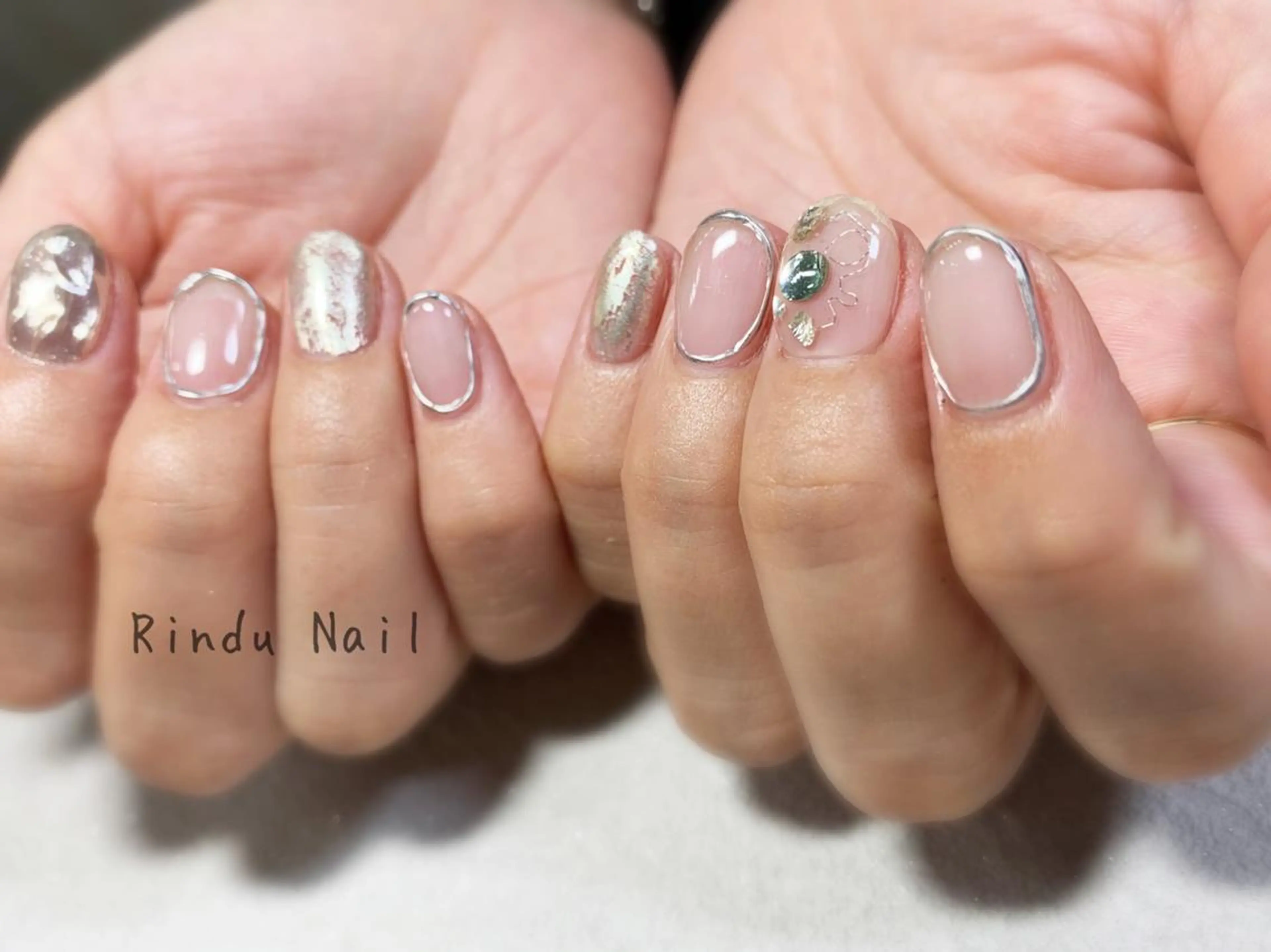 ネイル ニュアンスネイル Rindu Nail 名駅miniのネイルデザイン