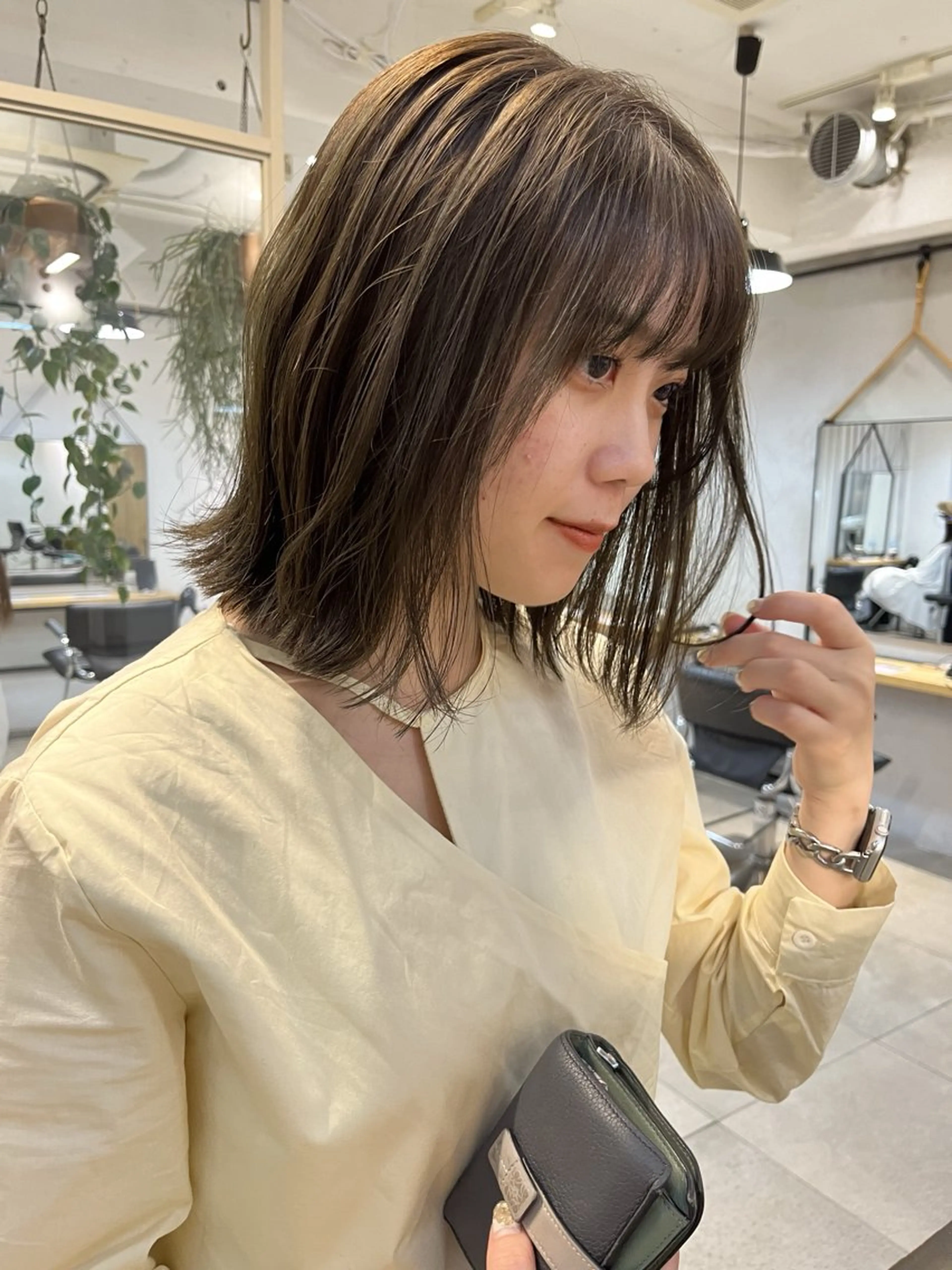 ミディアム カラー 透明感カラー ヘアカラー トリートメント 赤み消しカラー/ ナチュラル/トモキのヘアスタイル