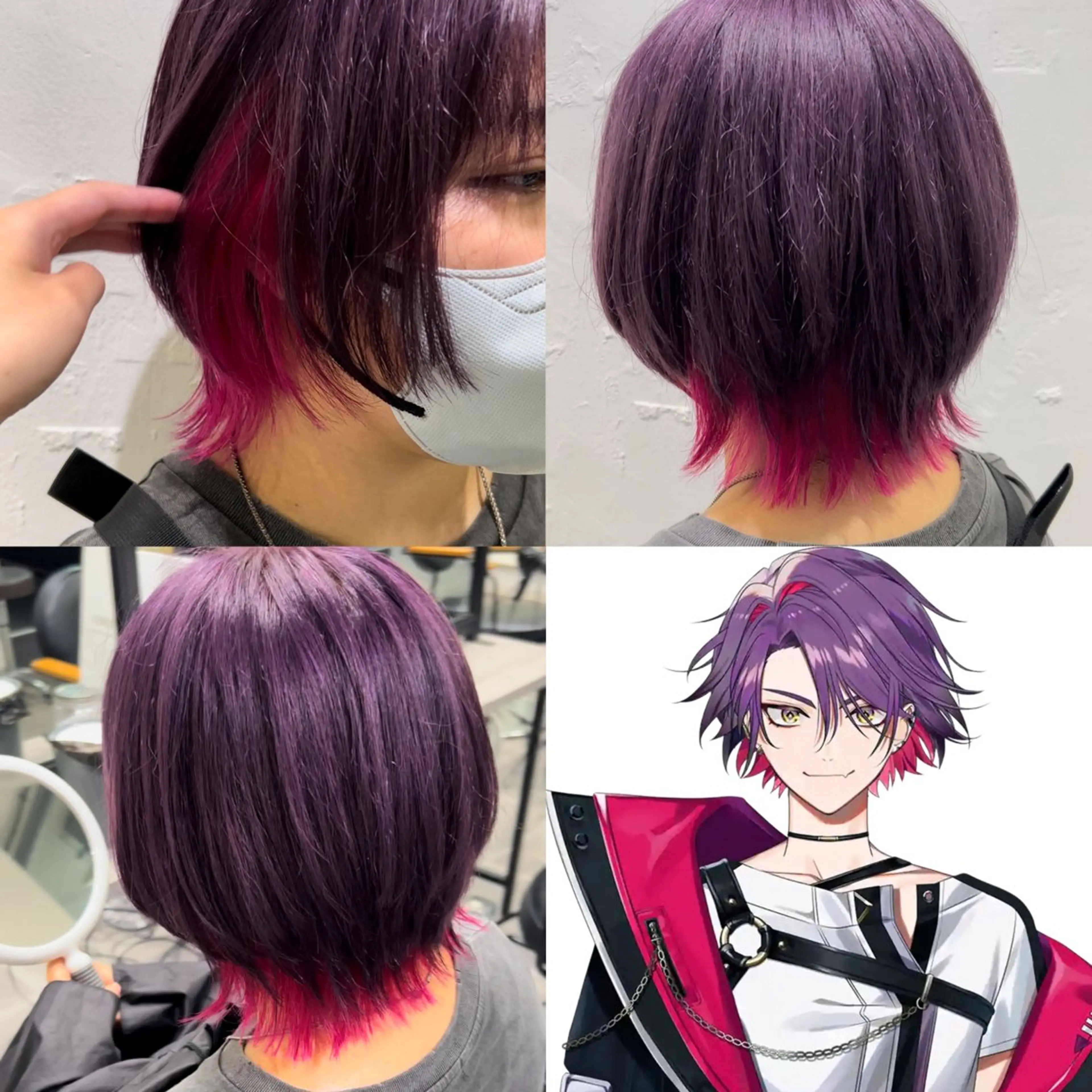 ショート ヘアカラー 推しカラー オタク美容師 山本のヘアスタイル