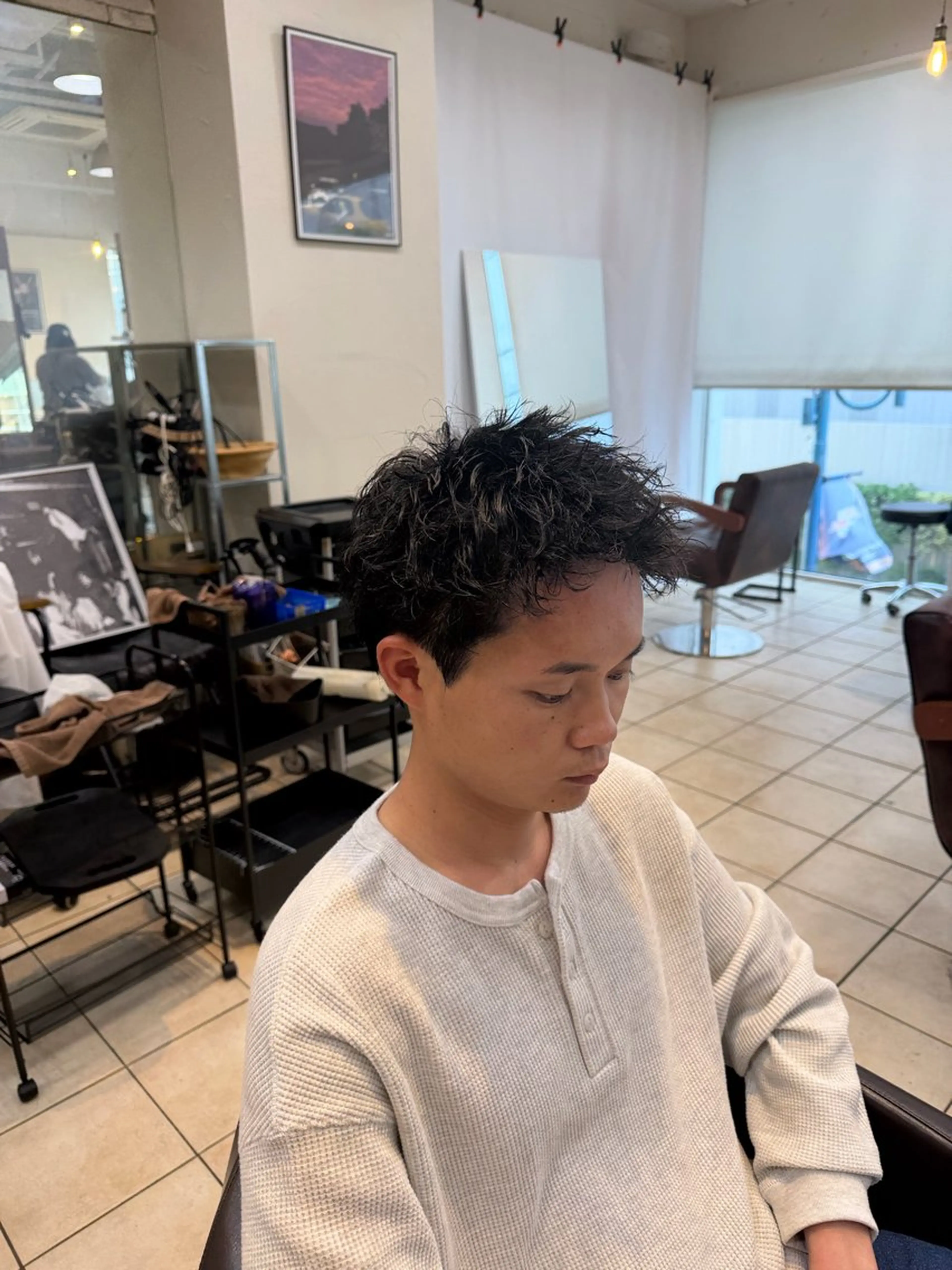 ショート パーマ スパイキーショート/ メンズパーマ/関内涼のヘアスタイル