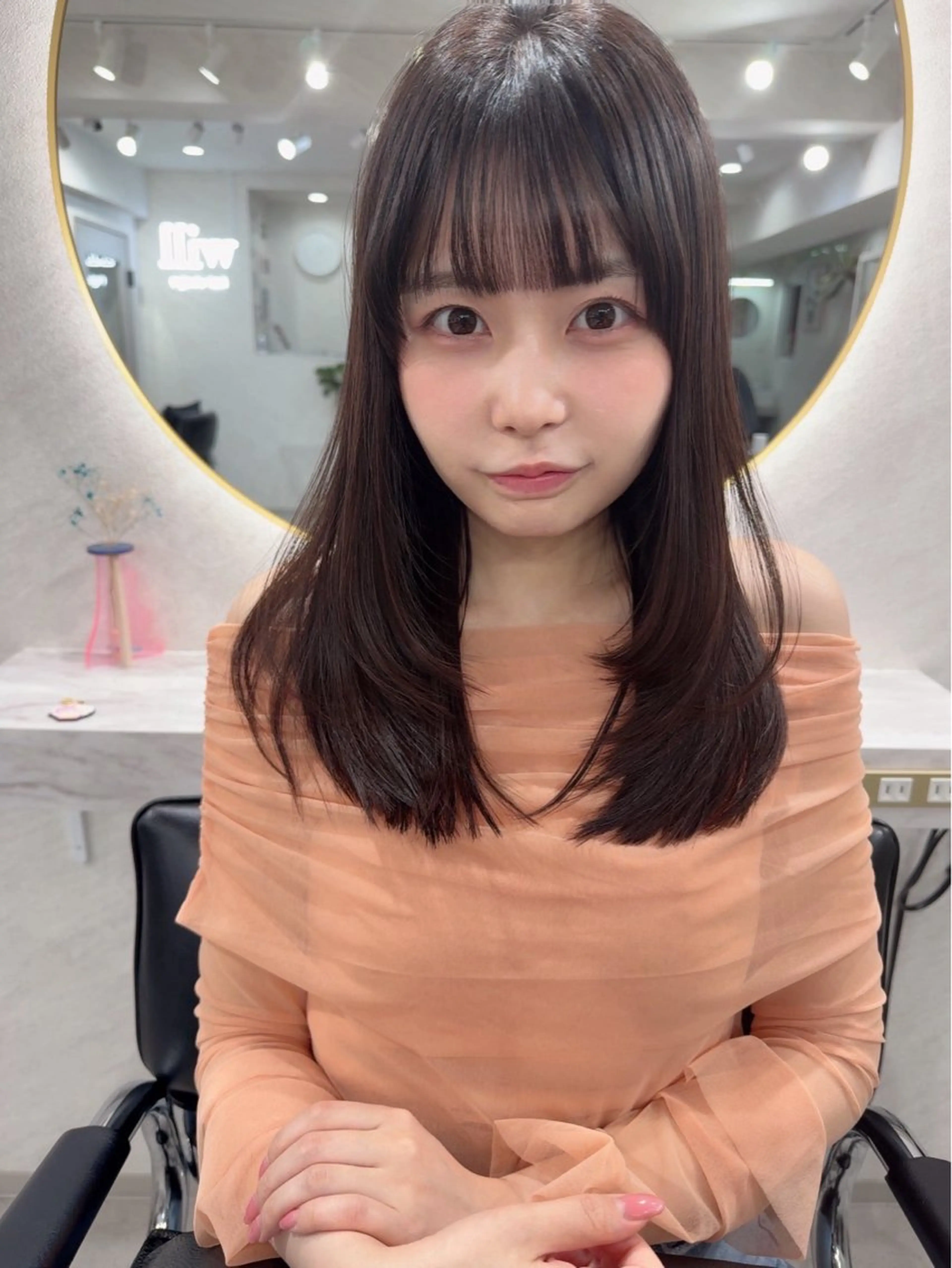 ロング カラー カット ヘアカラー トリートメント 髪質改善will hairdesignのヘアスタイル