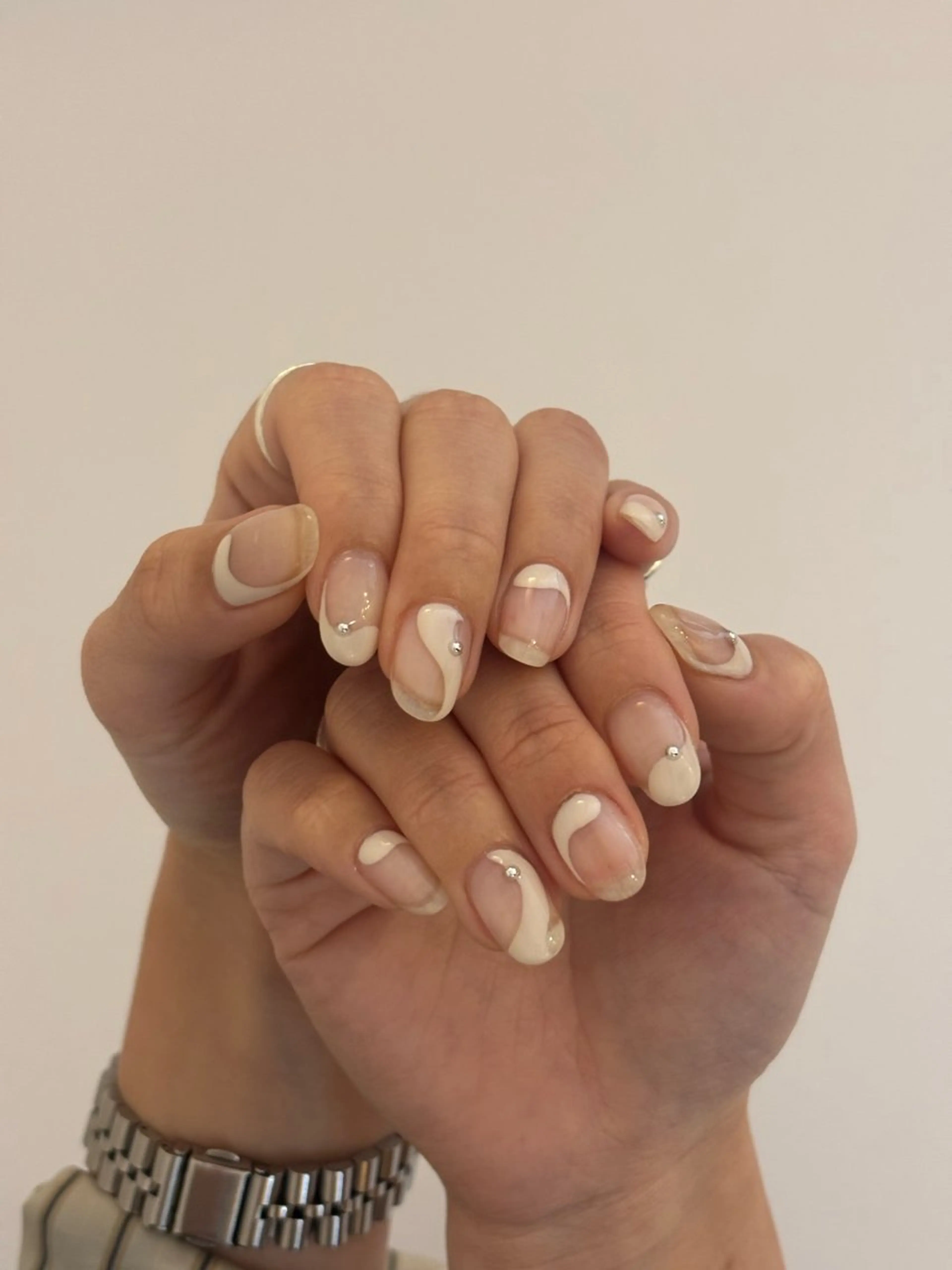 ネイル クリアネイル フレンチネイル ハンドネイル Elio 国泰寺のネイルデザイン