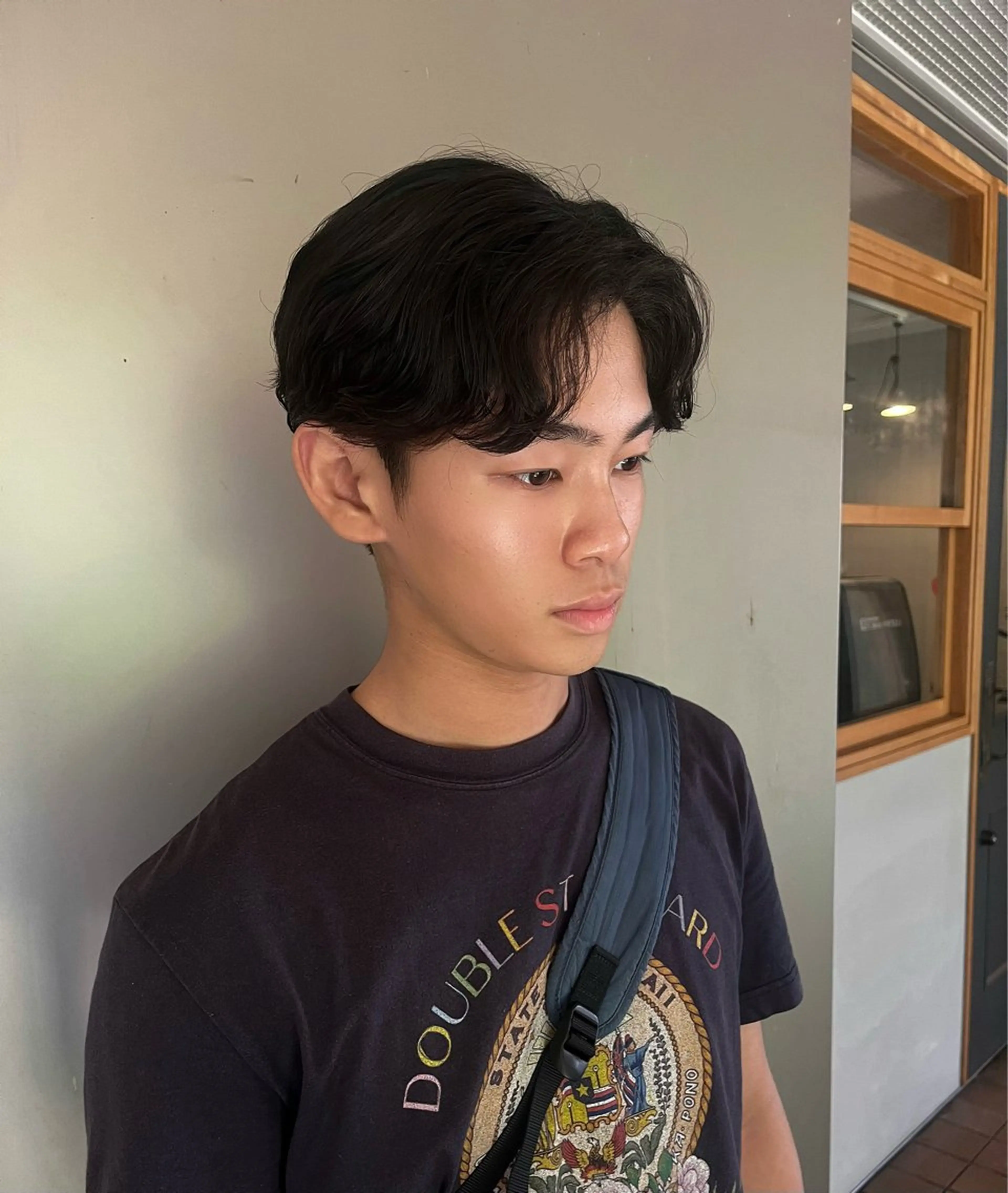 メンズ カット パーマ あやか/ベージュ /透け感カラーのヘアスタイル