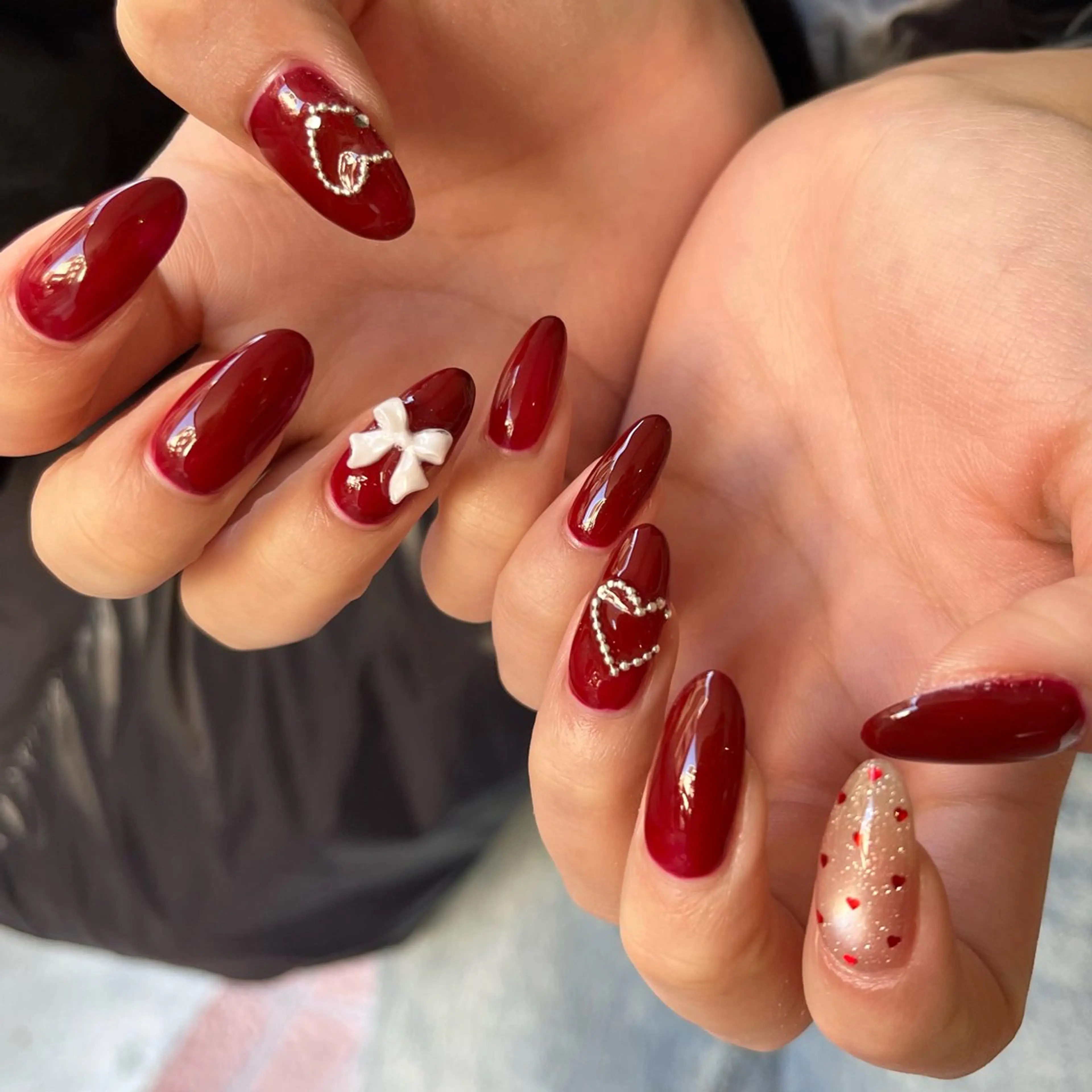 ネイル ボルドー ハンドネイル ballie／小野原 なつみのネイルデザイン