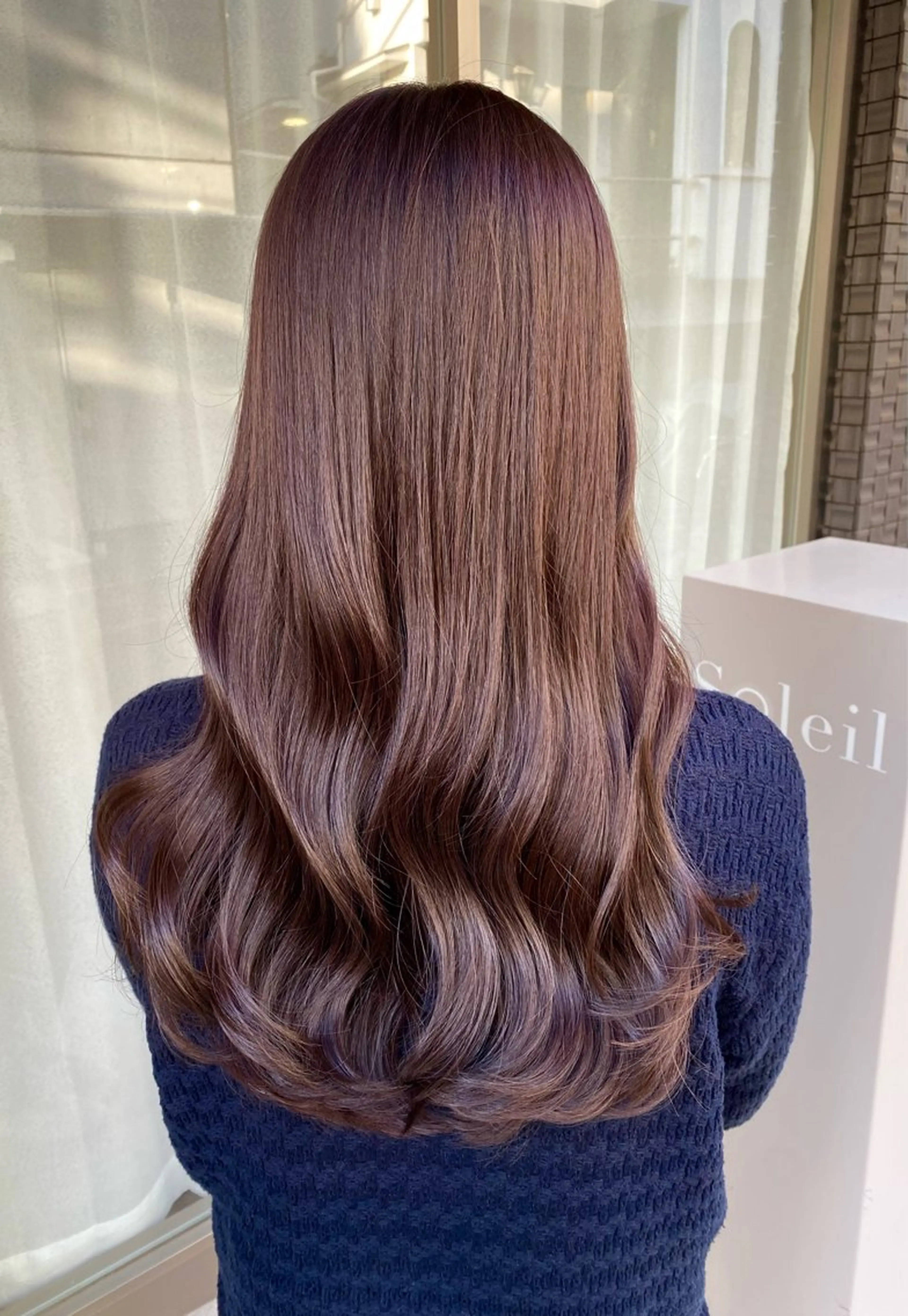 セミロング カラー グレージュ ラベンダーカラー ラベンダーグレージュ ラベンダーグレー カット ヘアカラー トリートメント グレージュ/レイヤー /韓国ヘア/RISAのヘアスタイル