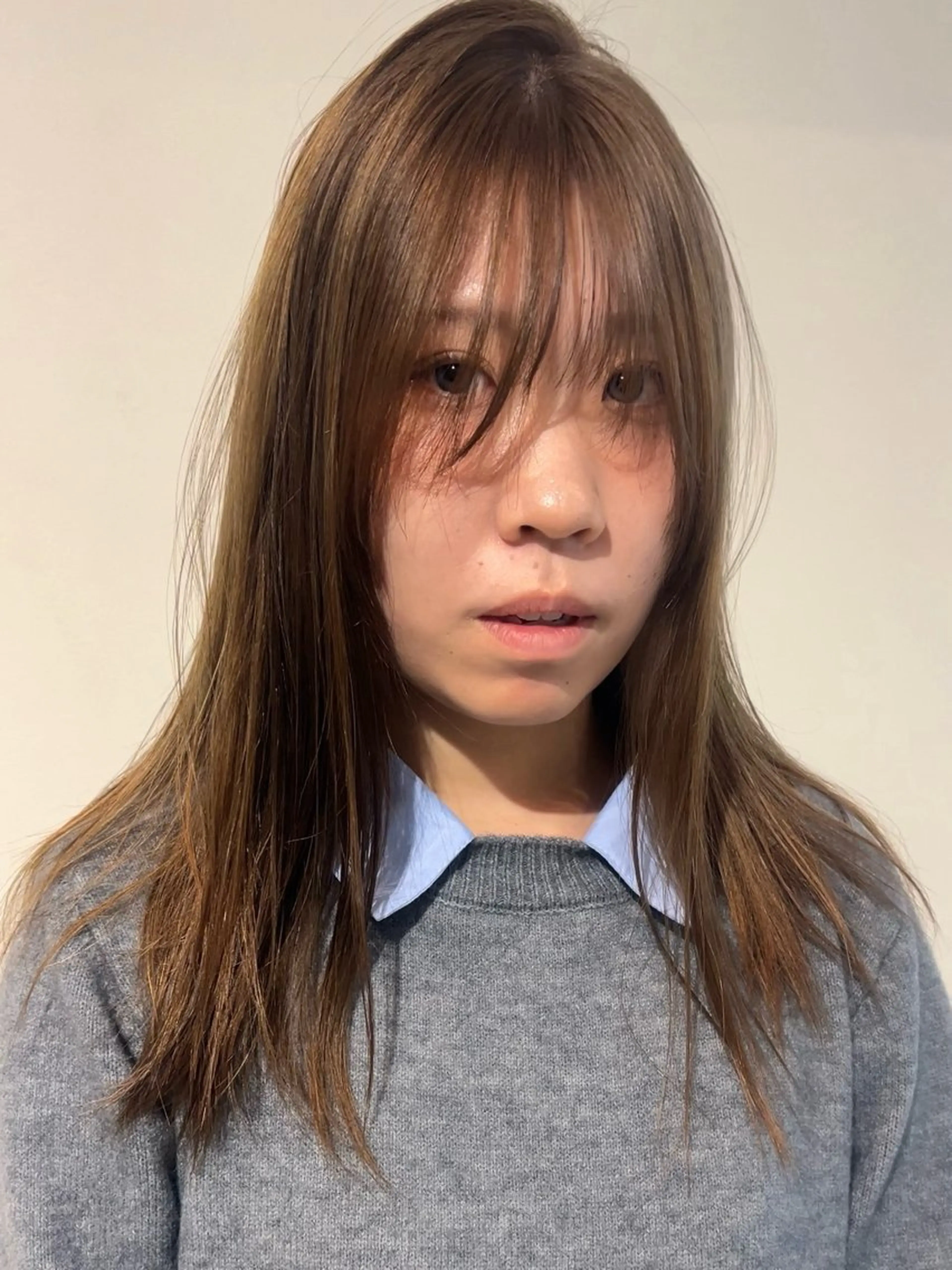 ミディアム ハイライト 髪質改善 カット ヘアカラー トリートメント 乕谷 美潮のヘアスタイル