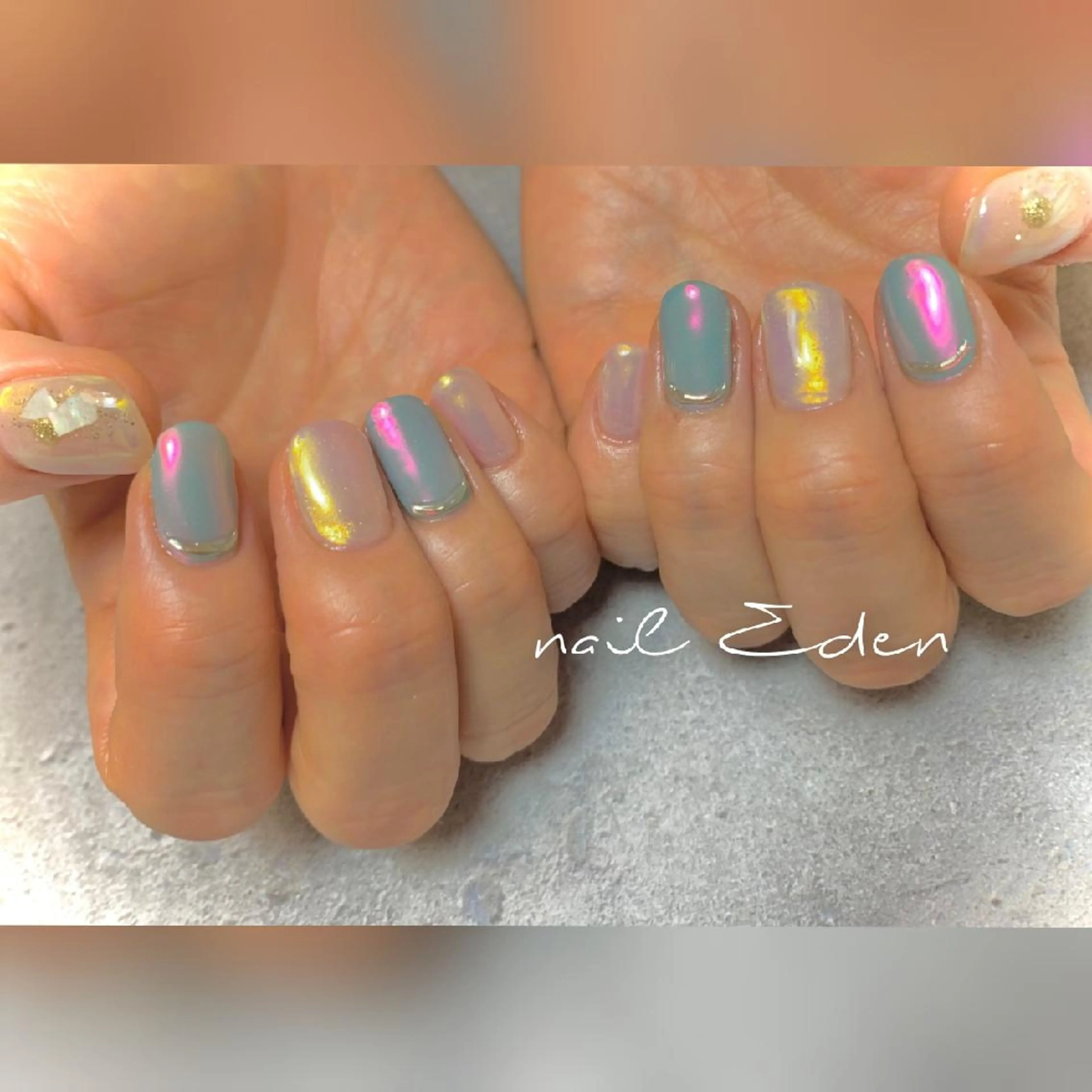 ネイル オーロラネイル Eden ♾️のネイルデザイン