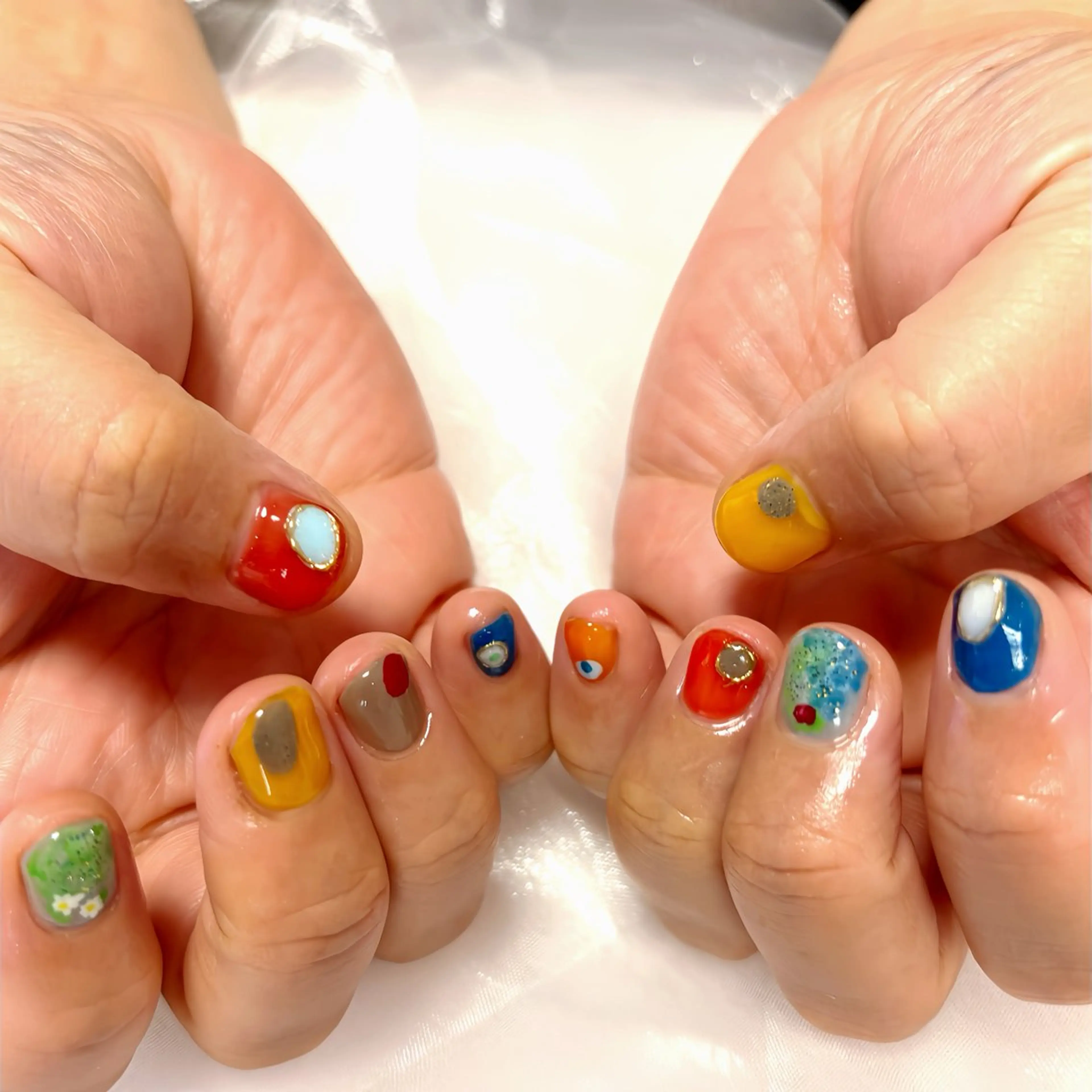 ネイル ショートネイル ハンドネイル ぽっぷん satomiのネイルデザイン