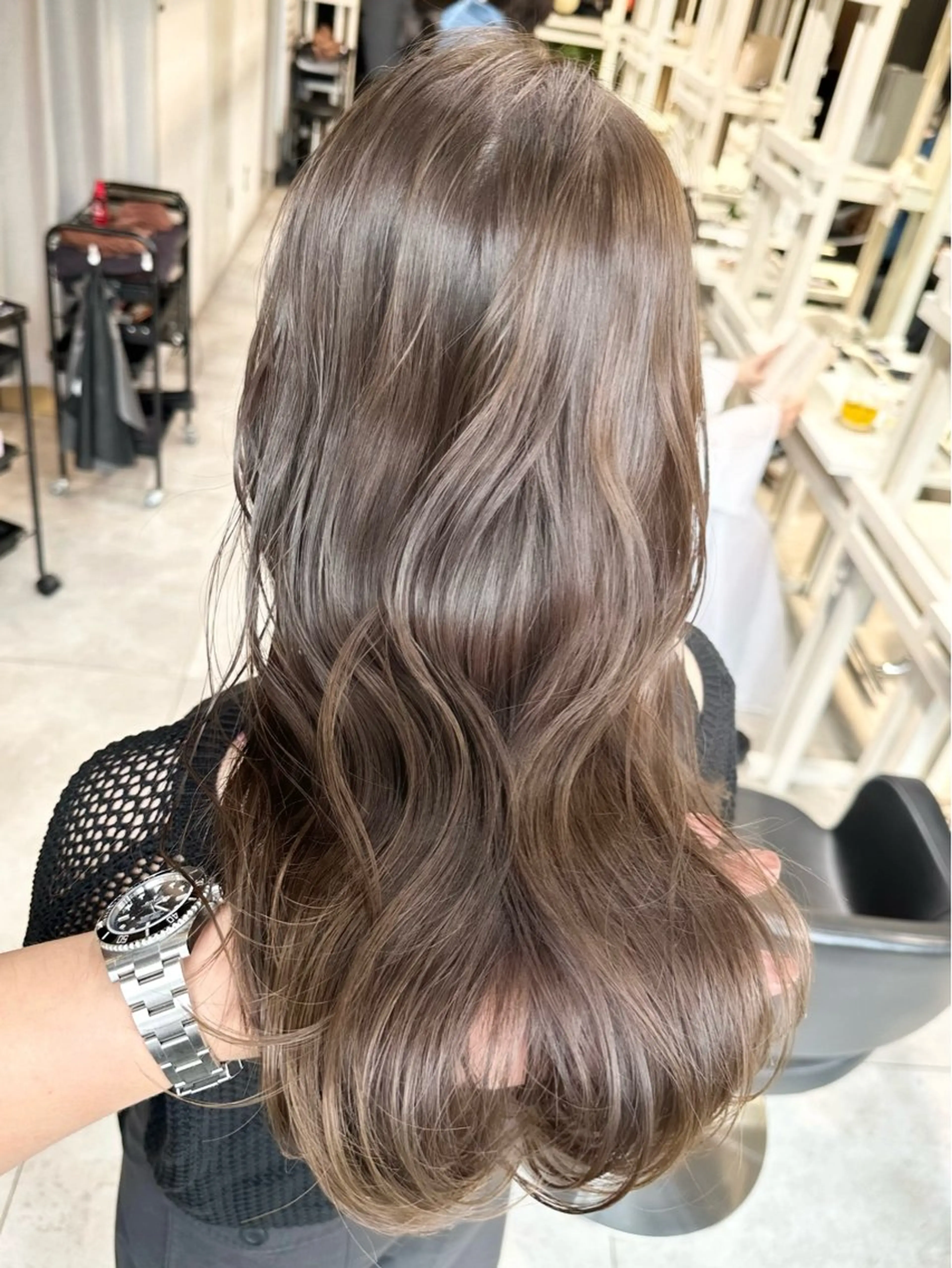 セミロング カット ヘアカラー トリートメント ✨透明感カラー/縮毛 恵比寿HAYATO✨のヘアスタイル