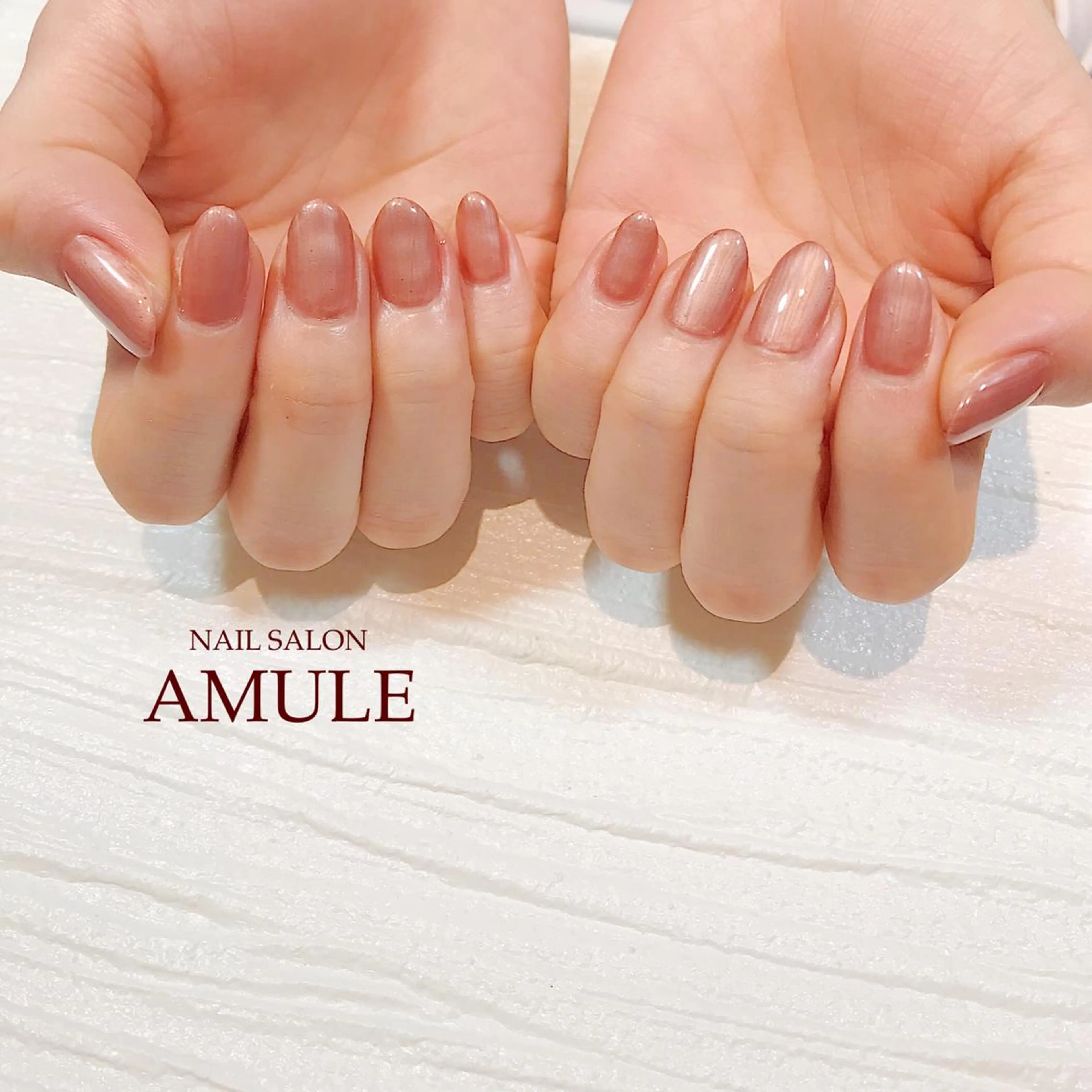 ネイル ジェルネイル ワンカラーネイル NAILSALON AMULEのネイルデザイン