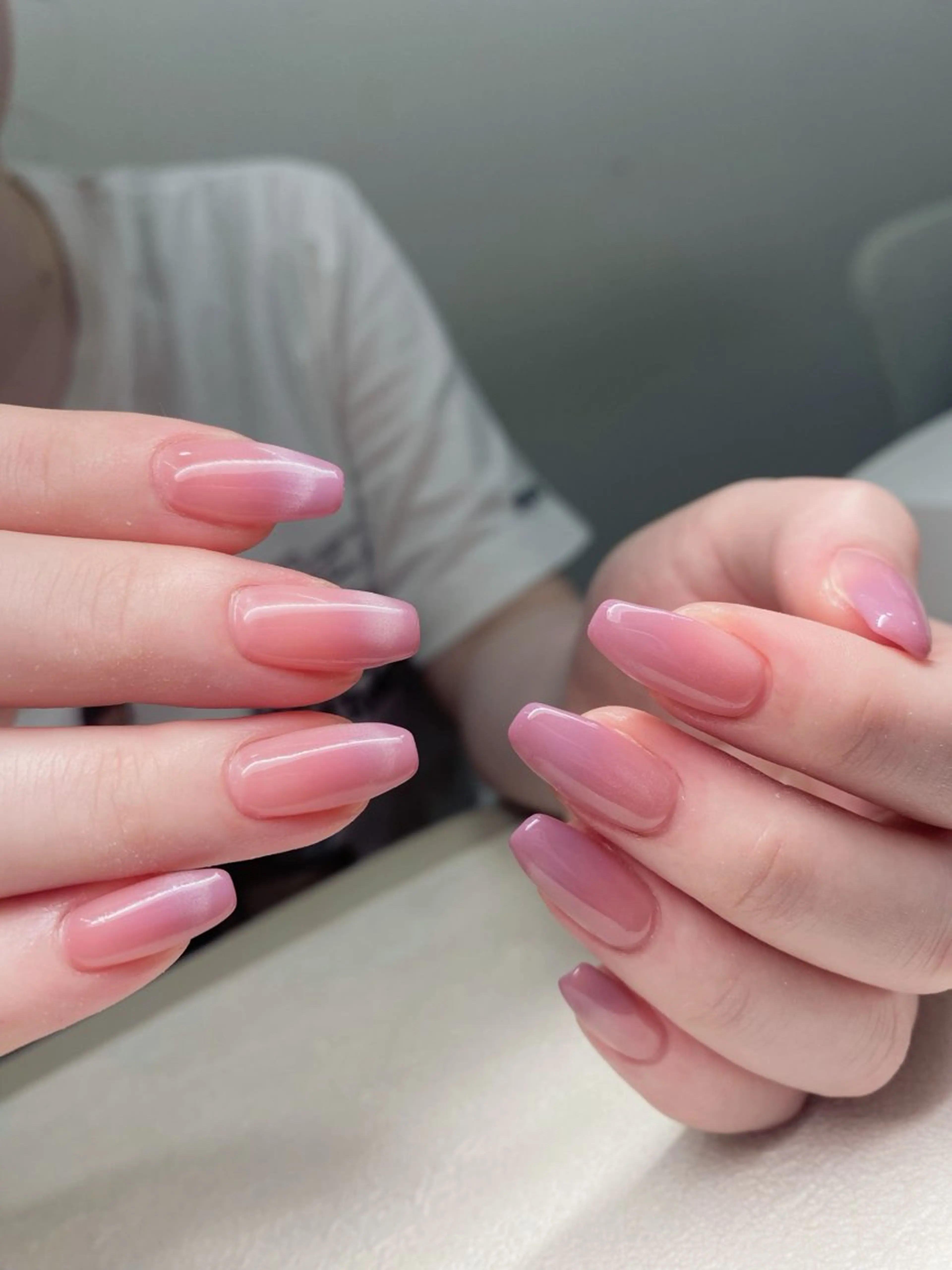 ネイル オーロラネイル チークネイル フレンチネイル 韓国ネイル マグネットネイル REI レイのネイルデザイン