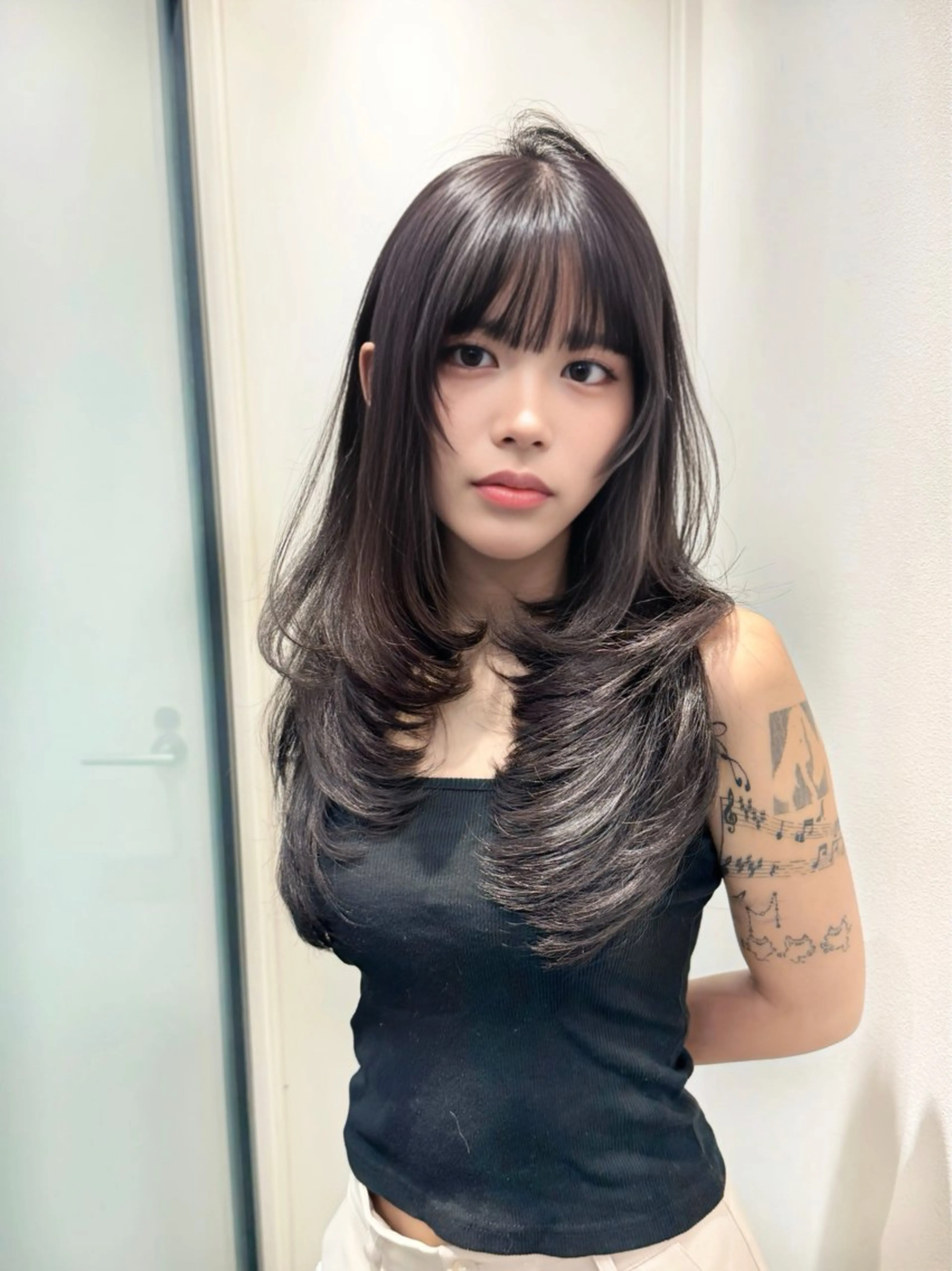 セミロング 韓国風ヘア 似合わせカット votan lilleyのヘアスタイル
