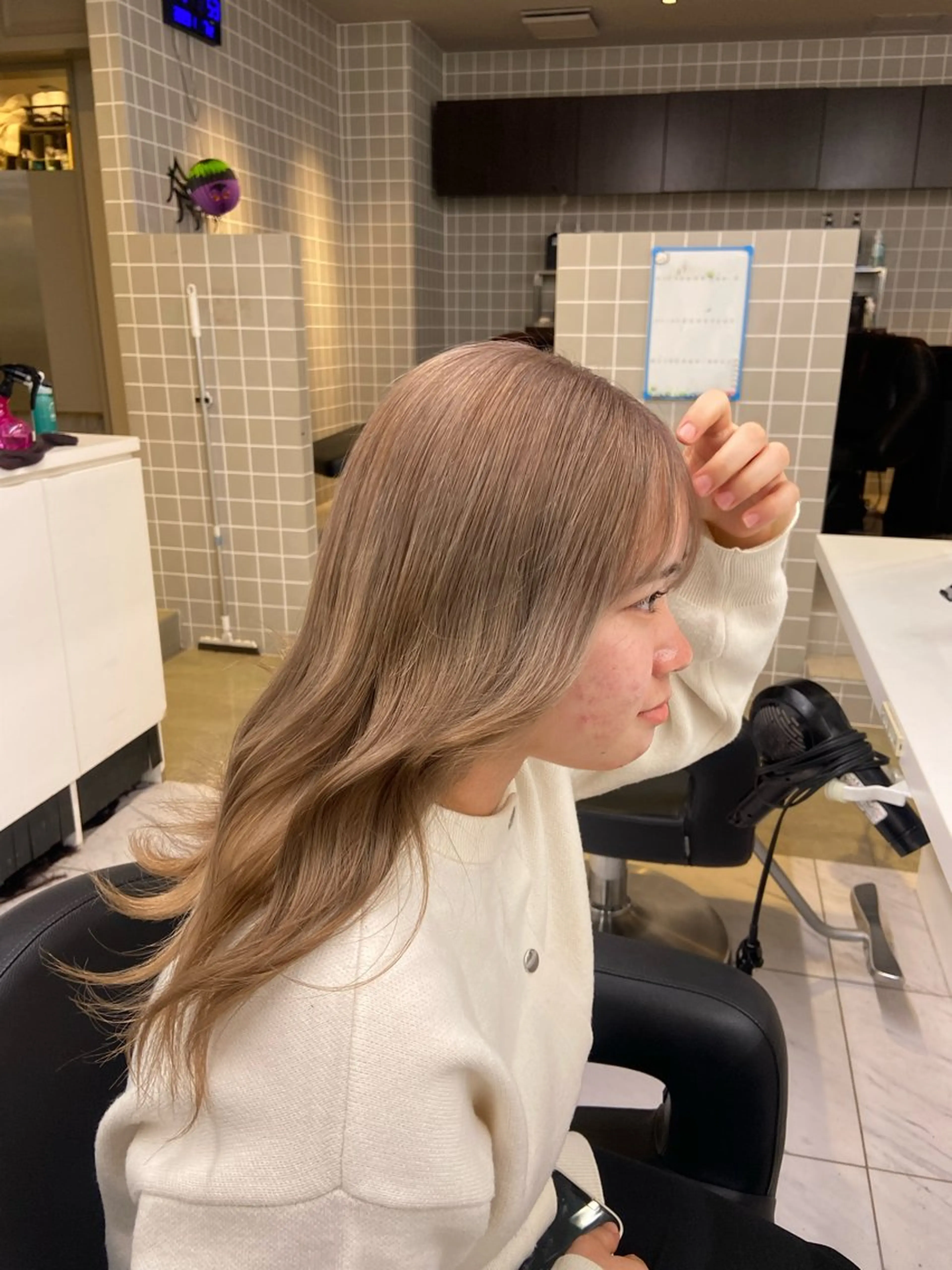 セミロング カラー ヘアアレンジ Over hair_ misakiのヘアスタイル