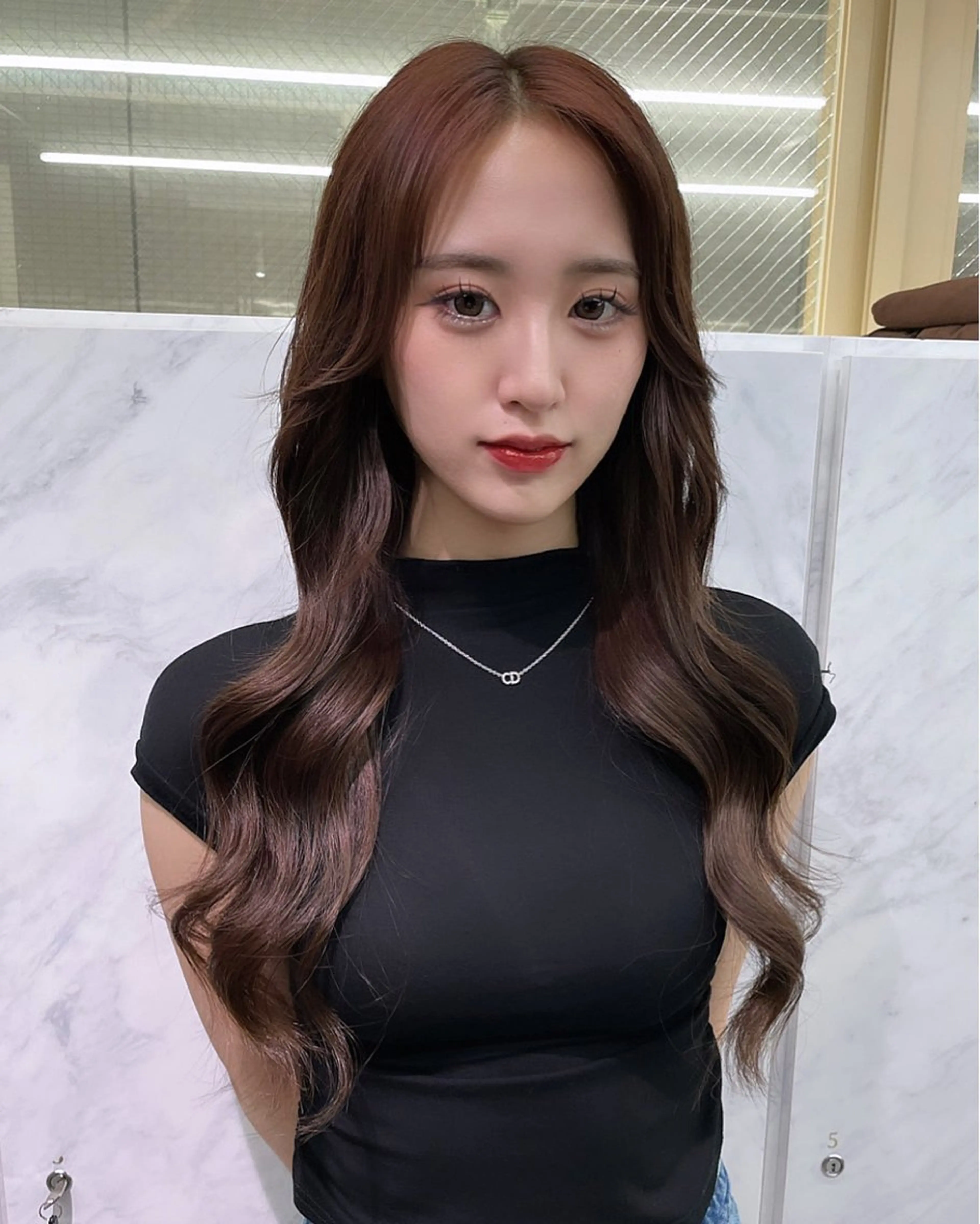 ロング カラー ヘアアレンジ プルエクステ エクステ ロング ヘアカラー エクステ 🎀プルエクステ みまひかる🎀のヘアスタイル