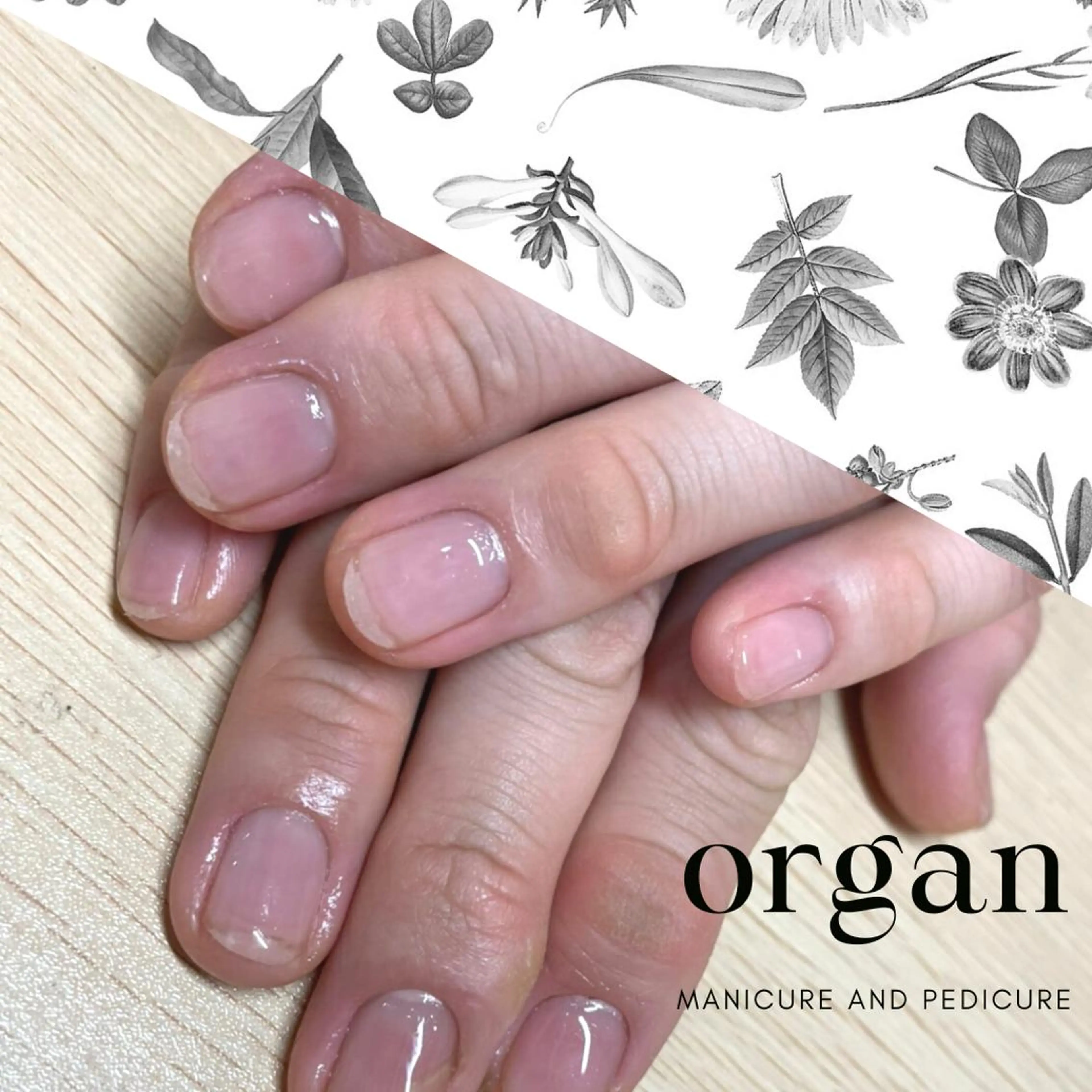 ネイル クリアネイル ジェルネイル 【ＯＲＧＡＮ】 nailのネイルデザイン