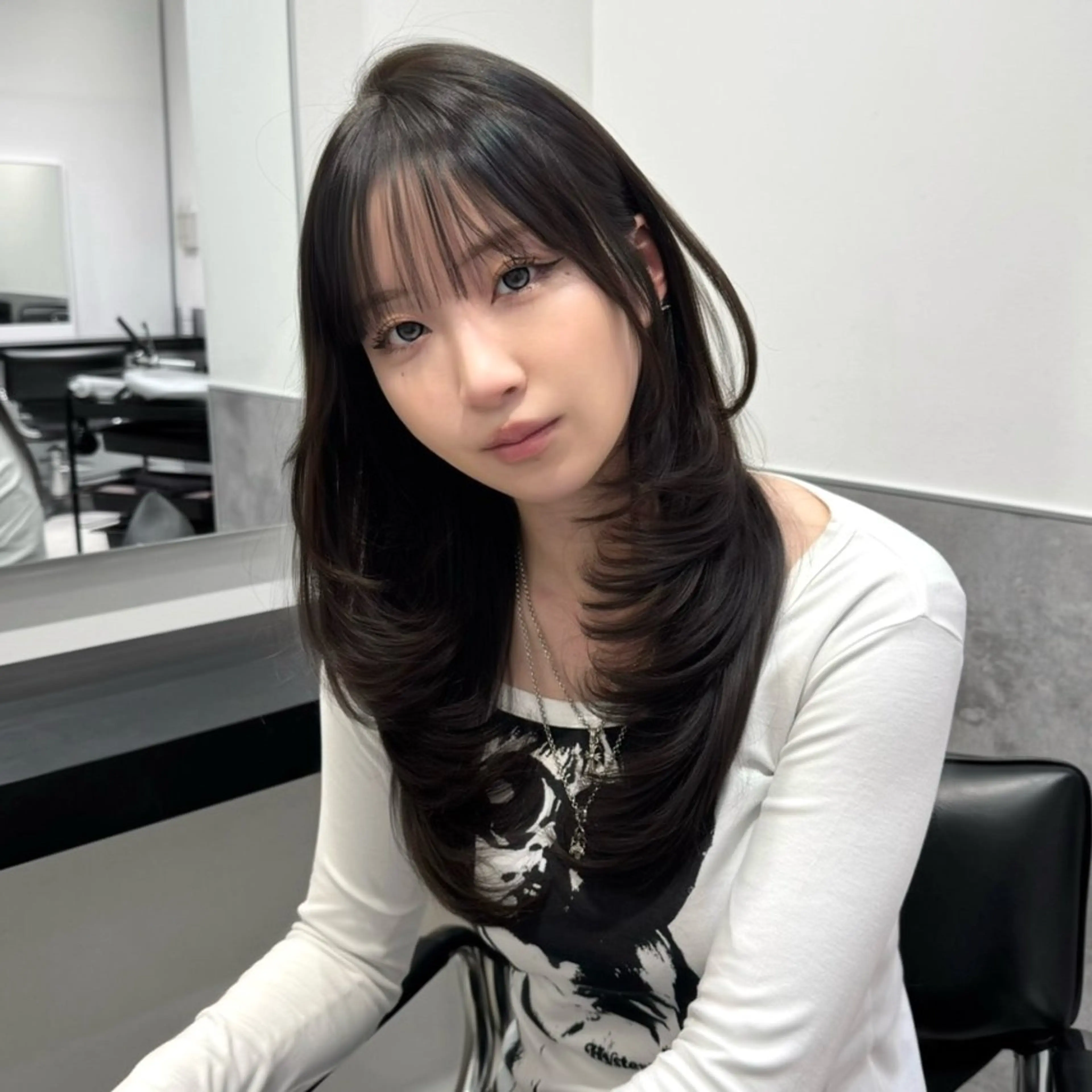 ロング カラー 透明感カラー 韓国風ヘア レイヤーカット カット ヘアカラー トリートメント 韓国系支持率No.1 レイヤー特化/きょうのヘアスタイル