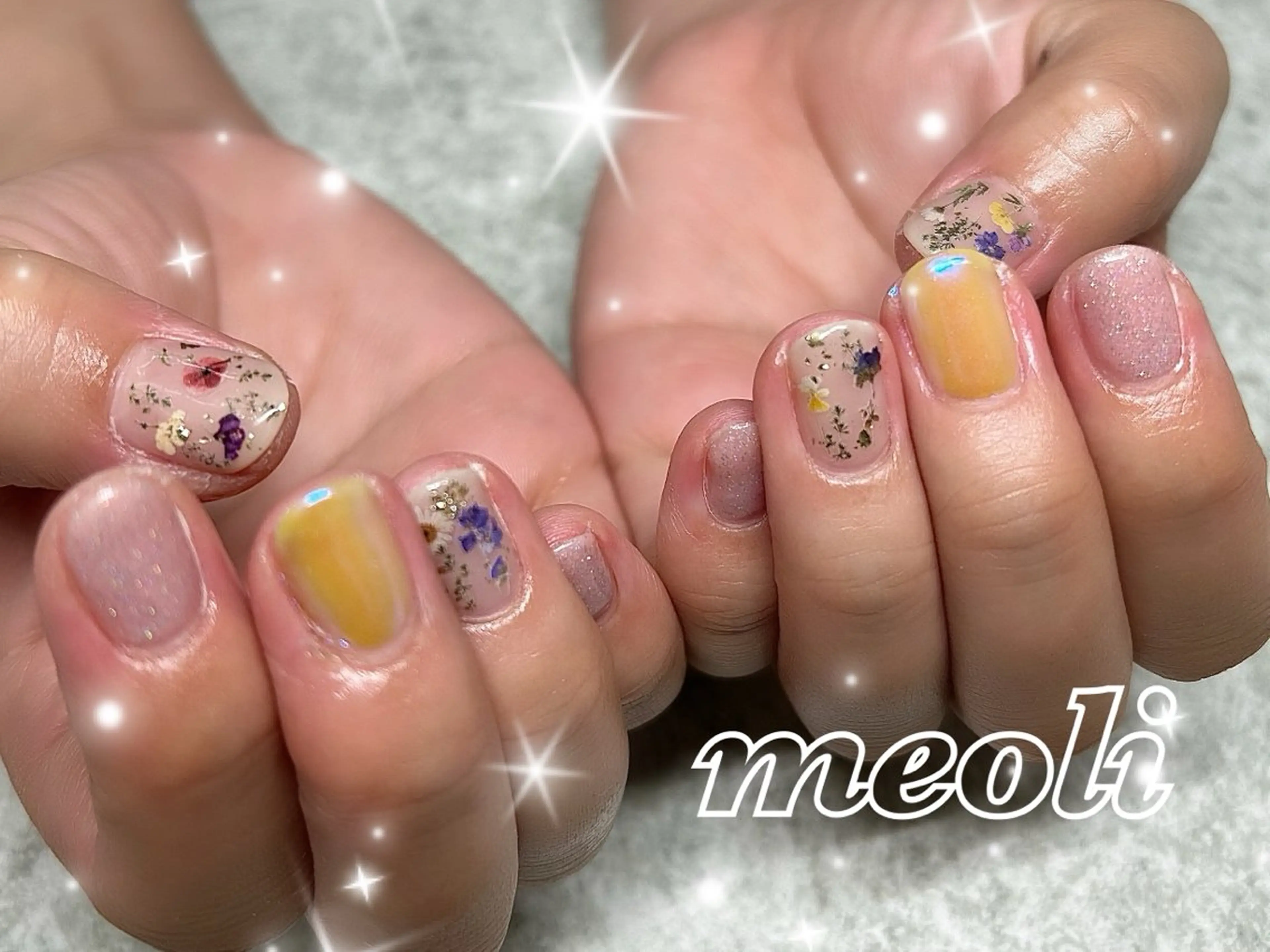 ネイル ミラーネイル ハンドネイル nail salon meoli　アヤのネイルデザイン
