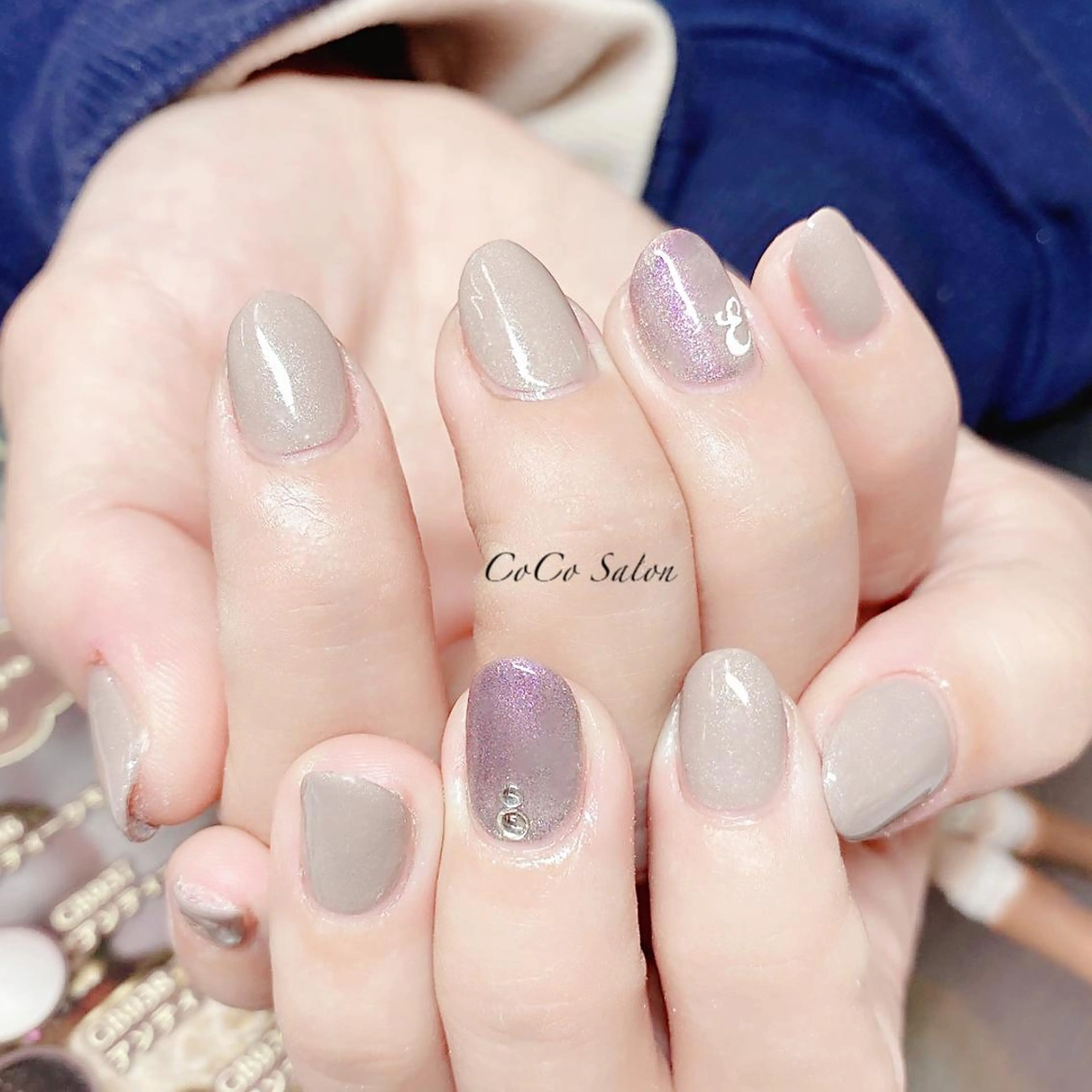 ネイル 長さ出し ジェルネイル 韓国ネイル マグネットネイル オフィスネイル ハンドネイル CoCoSalon ネイル/まつ毛予約のネイルデザイン