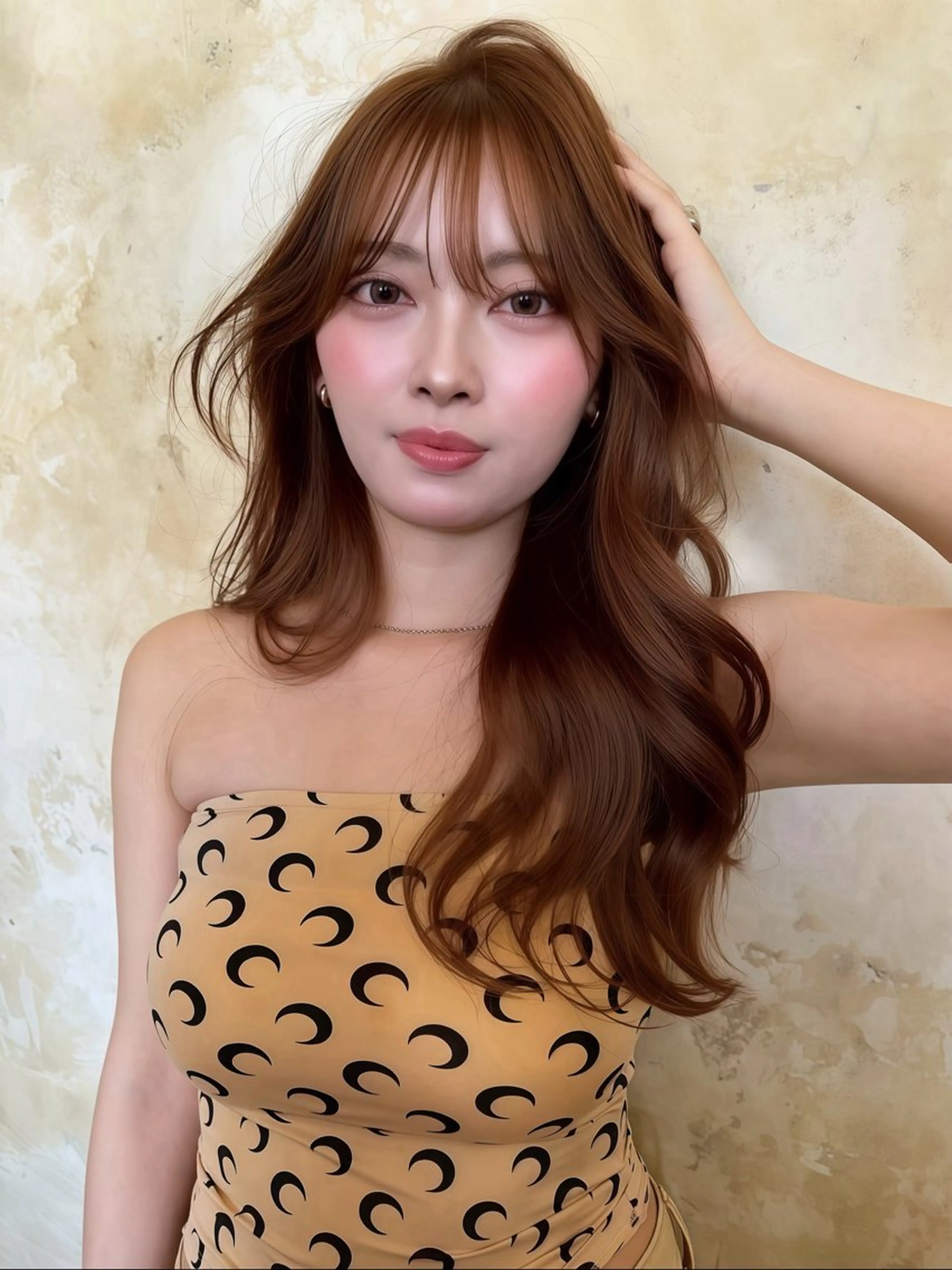 ロング カラー ヘアアレンジ ベージュカラー ブリーチ 透明感カラー ブリーチなしカラー 髪質改善 カット ヘアカラー トリートメント 【博多髪質改善】 吉村　清志のヘアスタイル