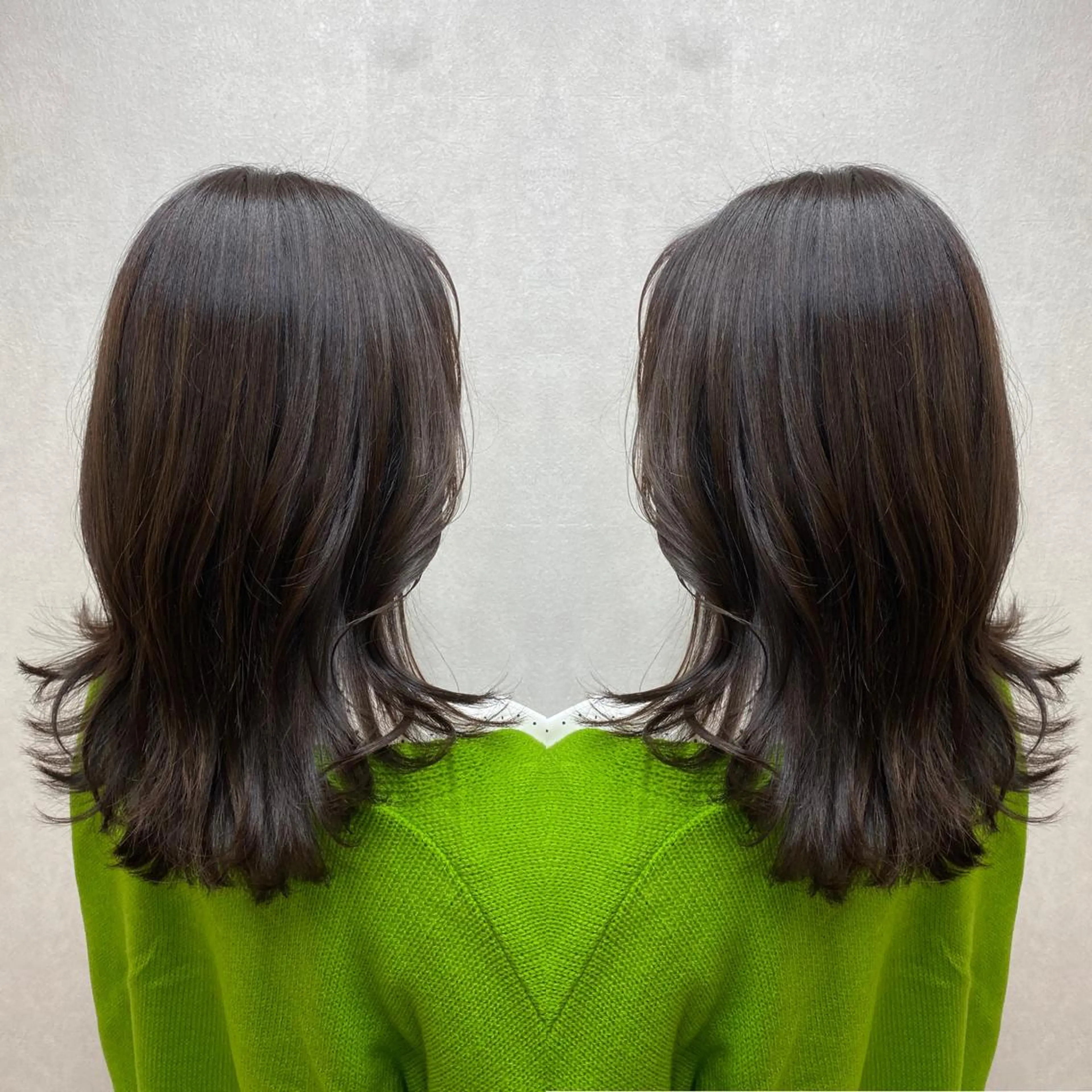 セミロング カラー tocca 💜石田愛結💜のヘアスタイル